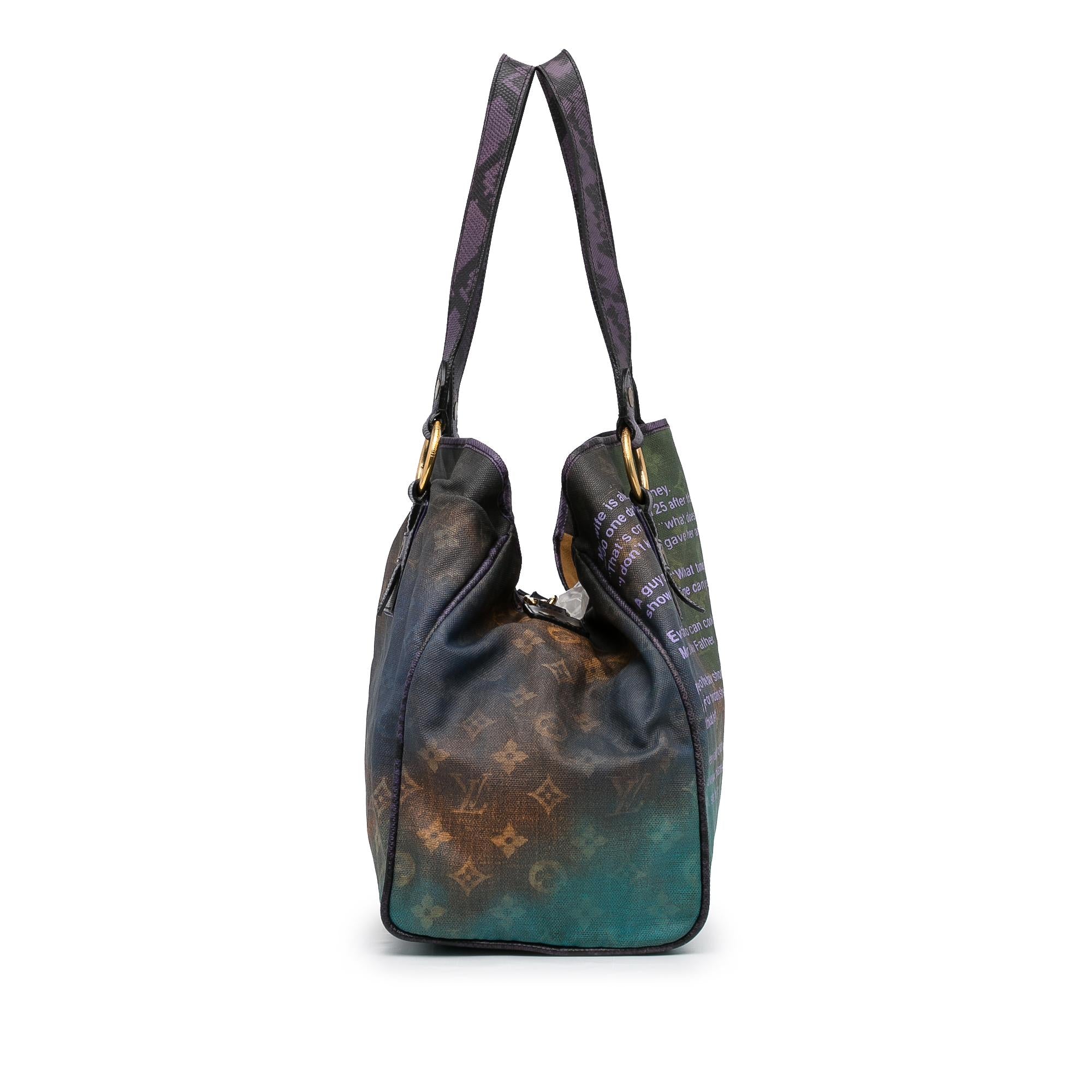 Louis Vuitton Richard Prince Monogram Heartbreak Jokes Tote (SHG-awmcjt)