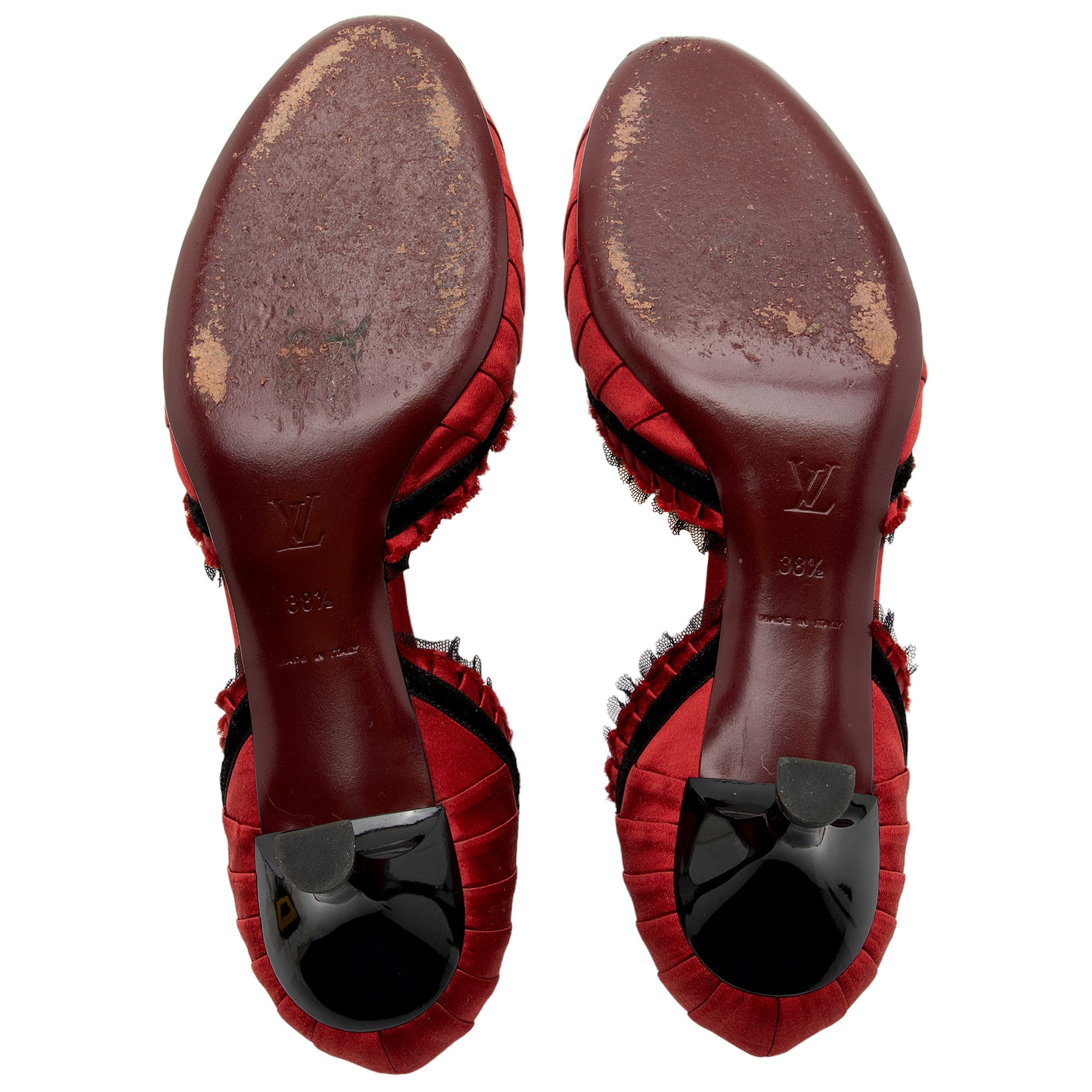 Louis Vuitton Satin Balmoral Bow Kitten Pumps - Size 8.5 / 38.5 (SHF-dG7dQJ)