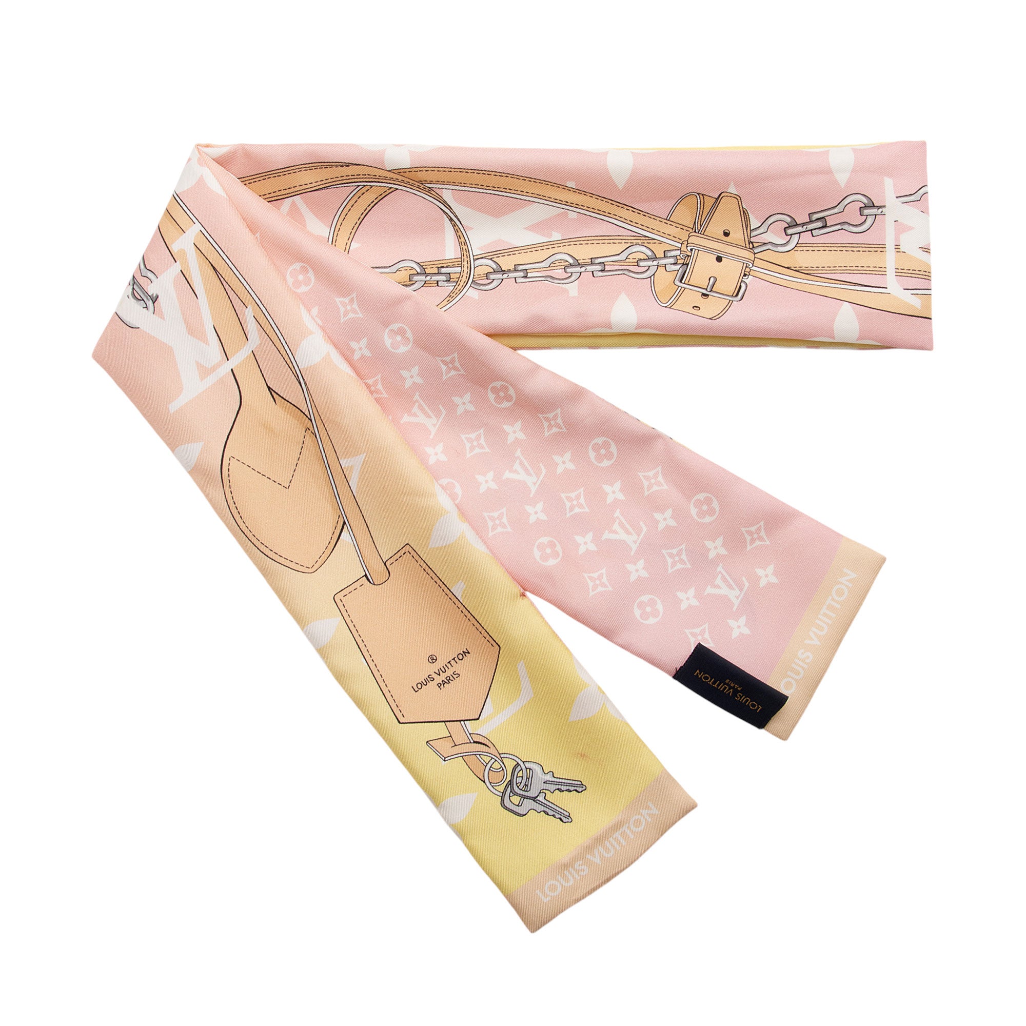 Louis Vuitton Silk By the Pool Bandeau Scarf (SHF-X7AaUw)