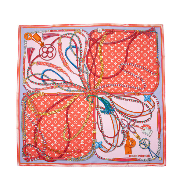 Hermes and Louis Vuitton Silk Scarves.