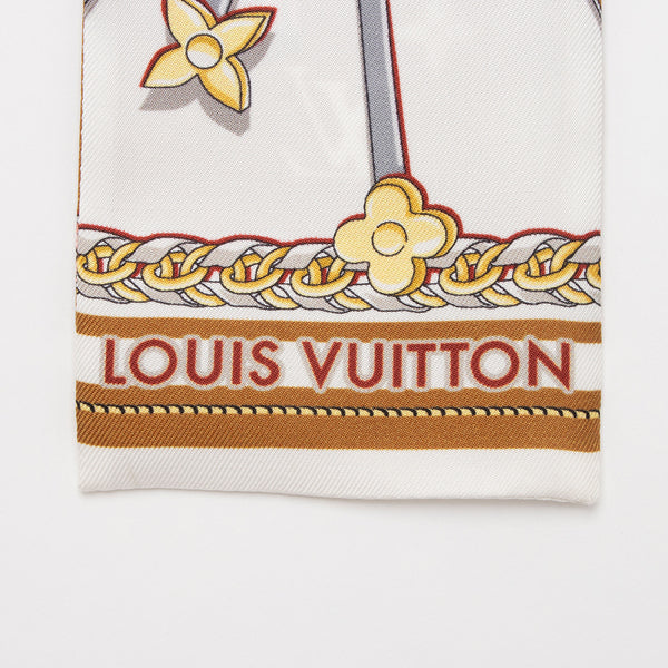 Louis Vuitton, Accessories, Louis Vuitton Silk Monogram Lv World Bandeau  In Brown
