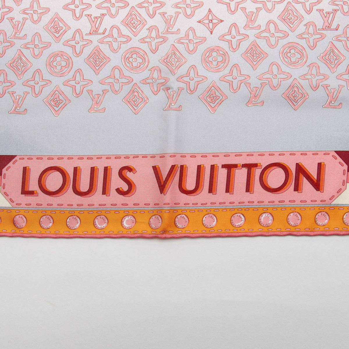 Louis Vuitton Silk Monogram Map 90cm Scarf