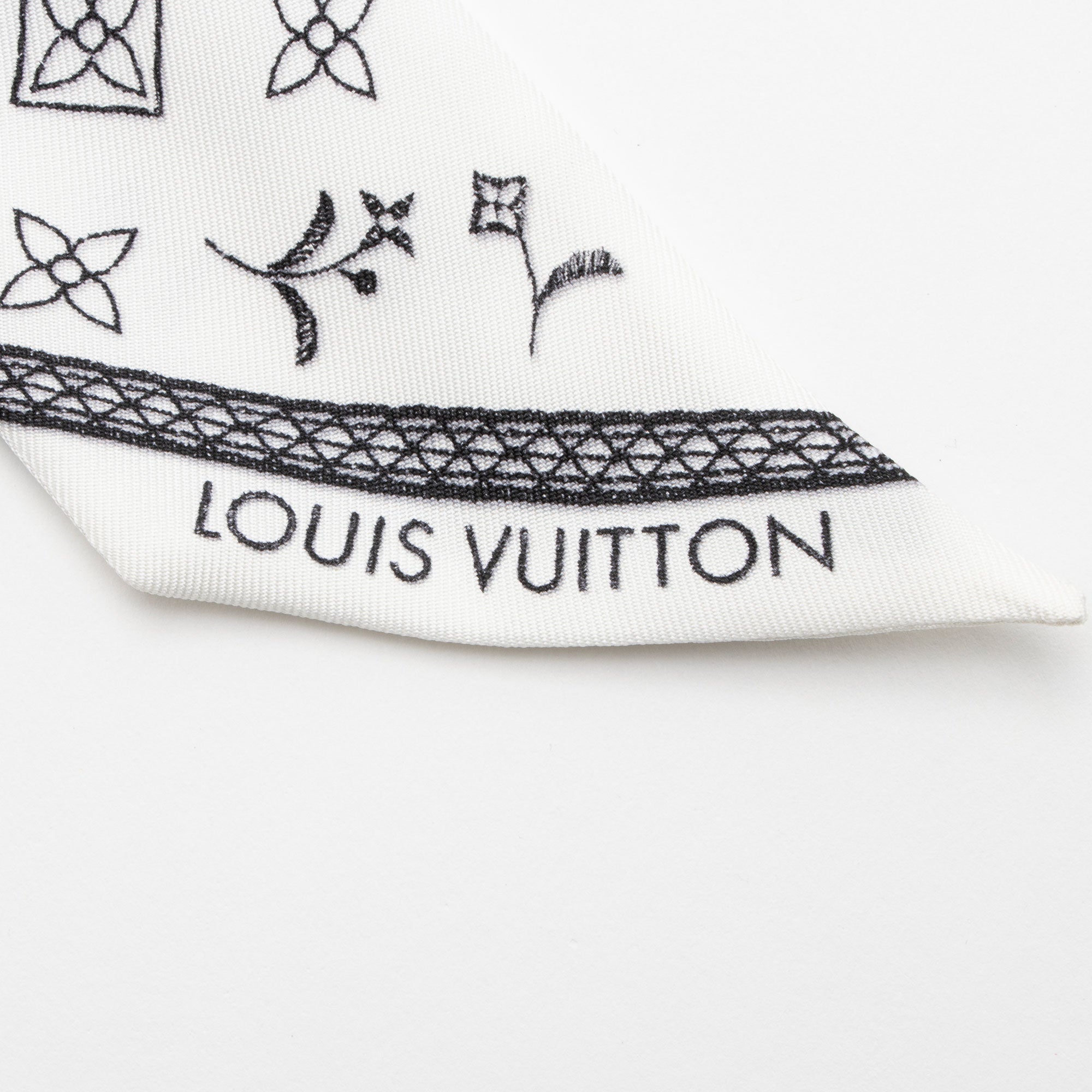 Louis Vuitton Silk Monogram Romance BB Bandeau Scarf