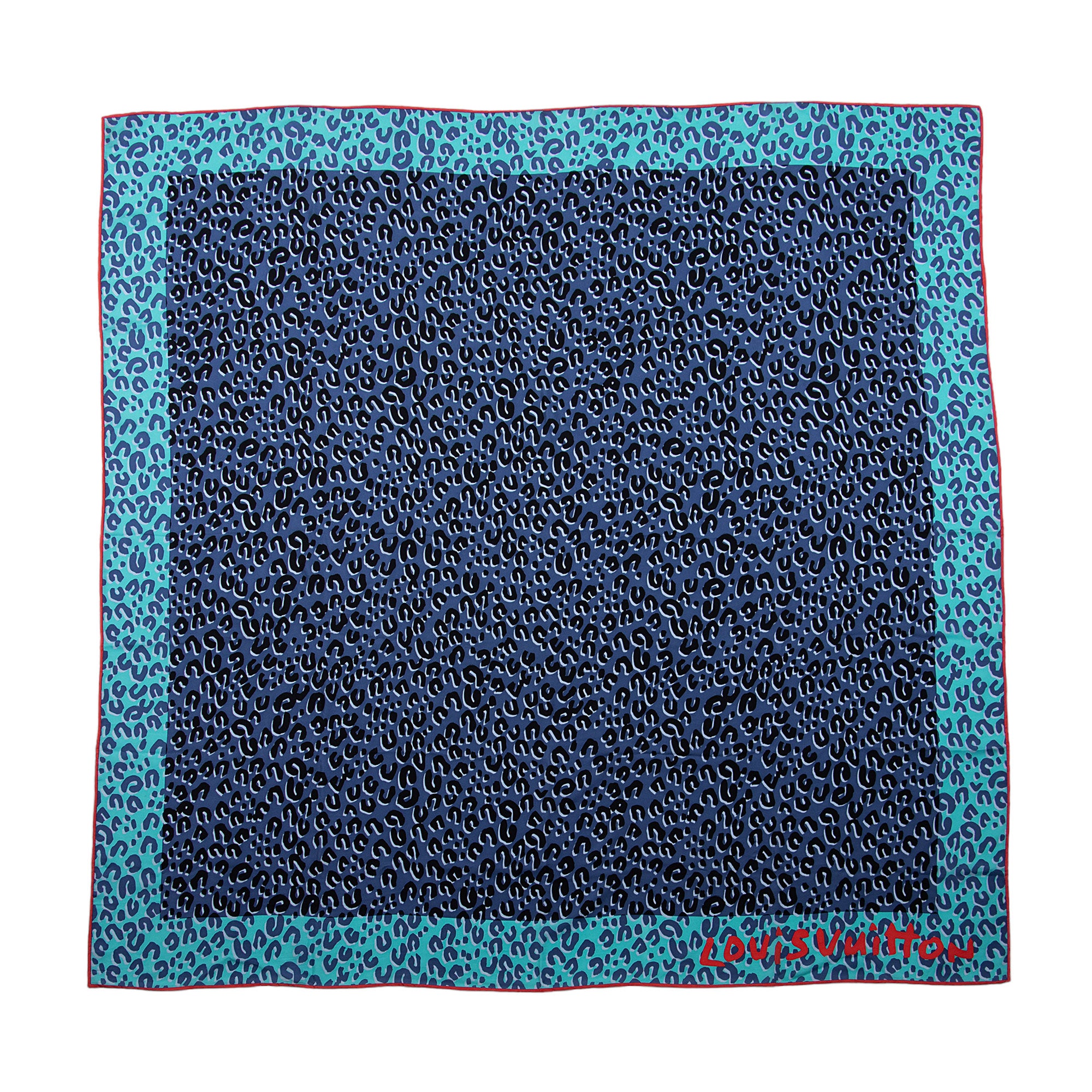 Louis Vuitton Silk Stephen Sprouse Monogram Leopard 140cm Shawl (SHF-UHiZwV)