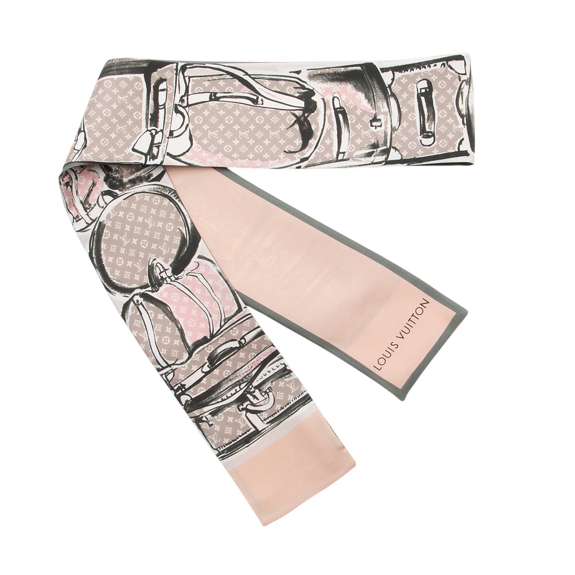Louis Vuitton Silk Trunks Bandeau Scarf
