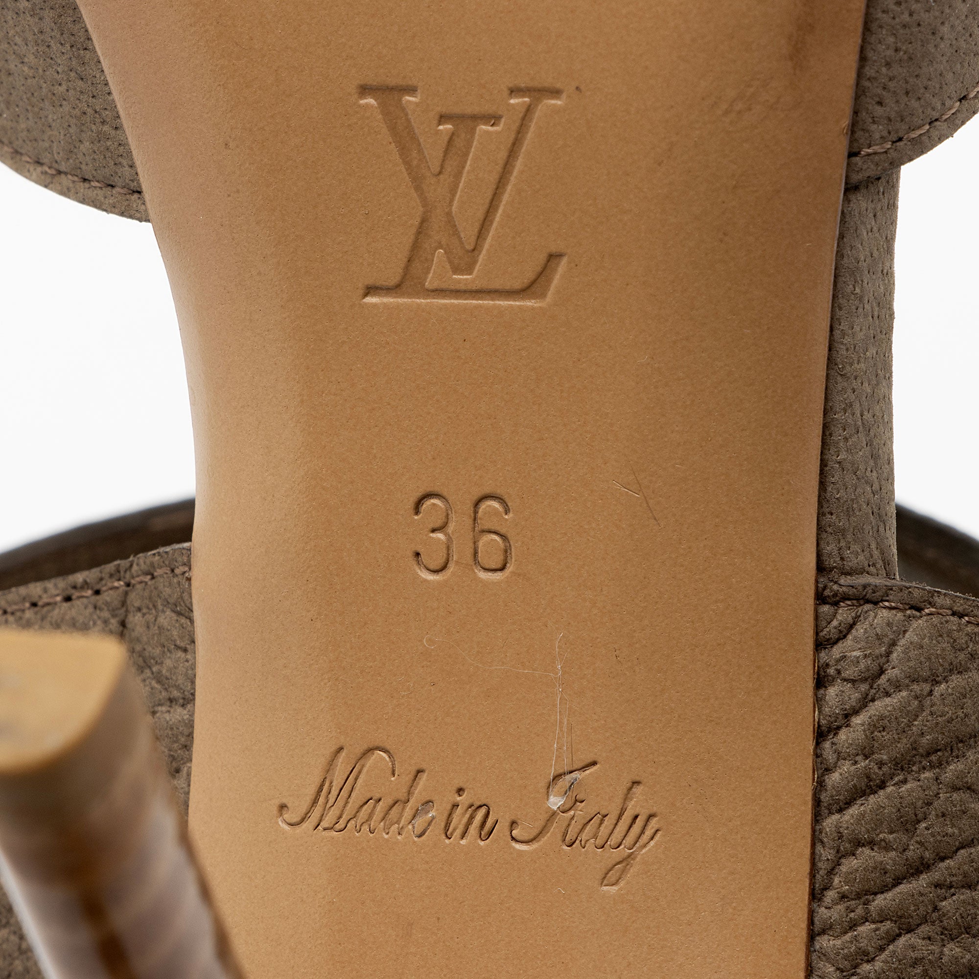 Louis Vuitton Suede Gladiator Sandals - Size 6 / 36