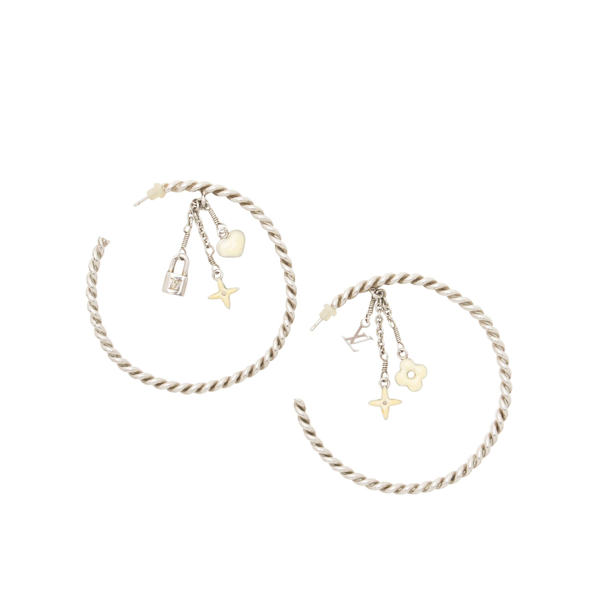 Louis Vuitton Sweet Monogram Hoop Earrings