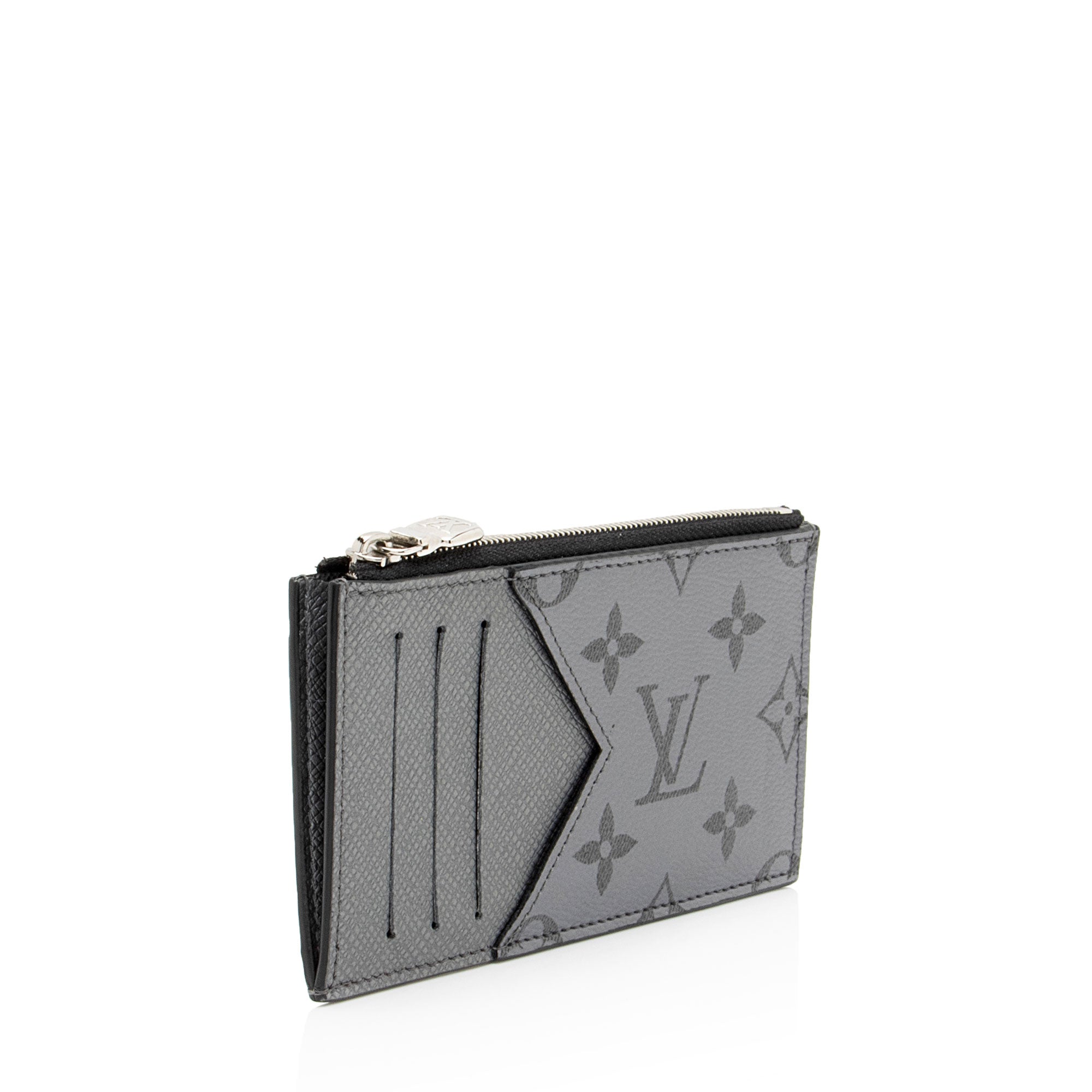 Louis Vuitton Taigarama Leather Coin Card Holder (SHF-5rQaXj)