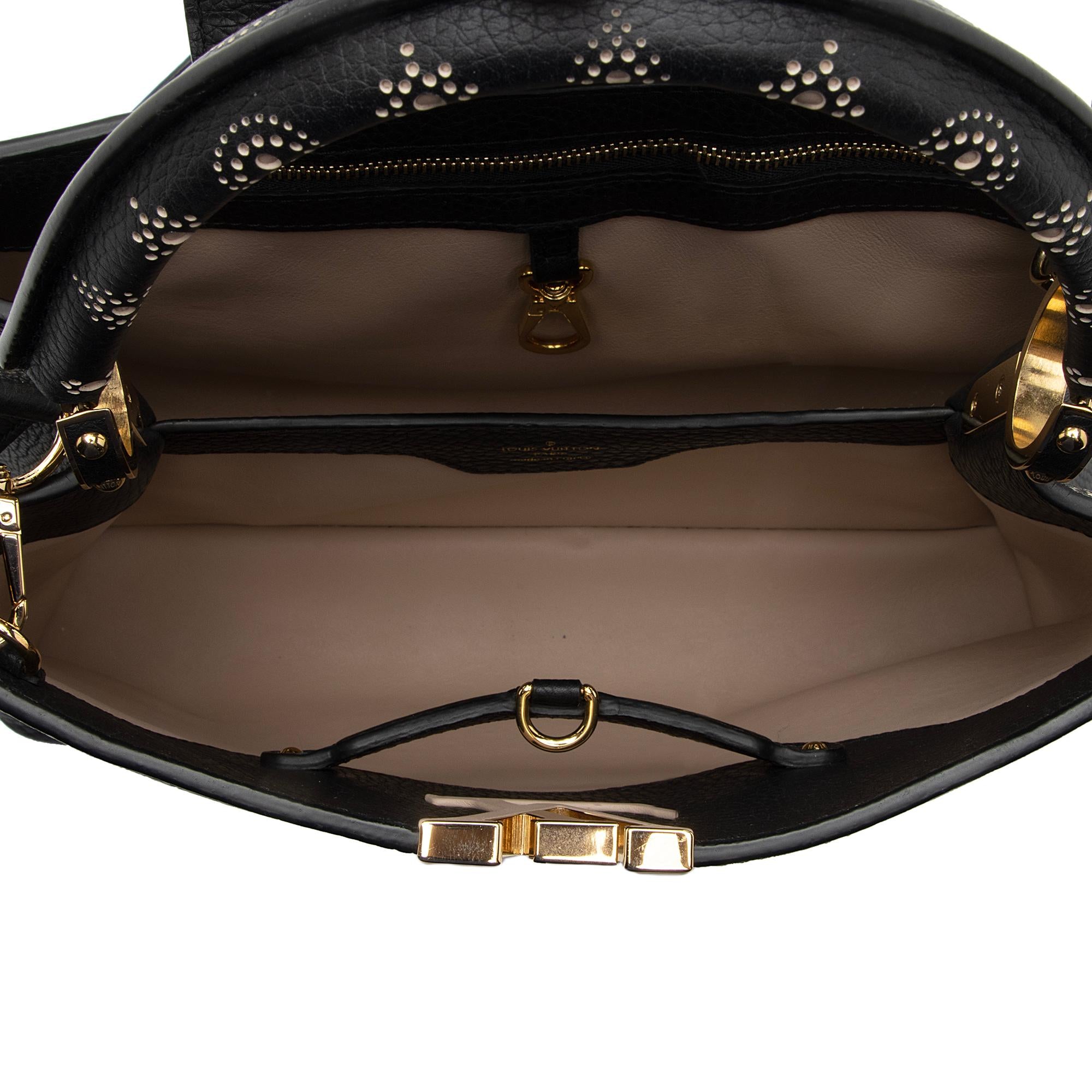 Louis Vuitton Taurillon Leather Sweet Brogues Capucines PM Bag (SHF-muGn5Y)