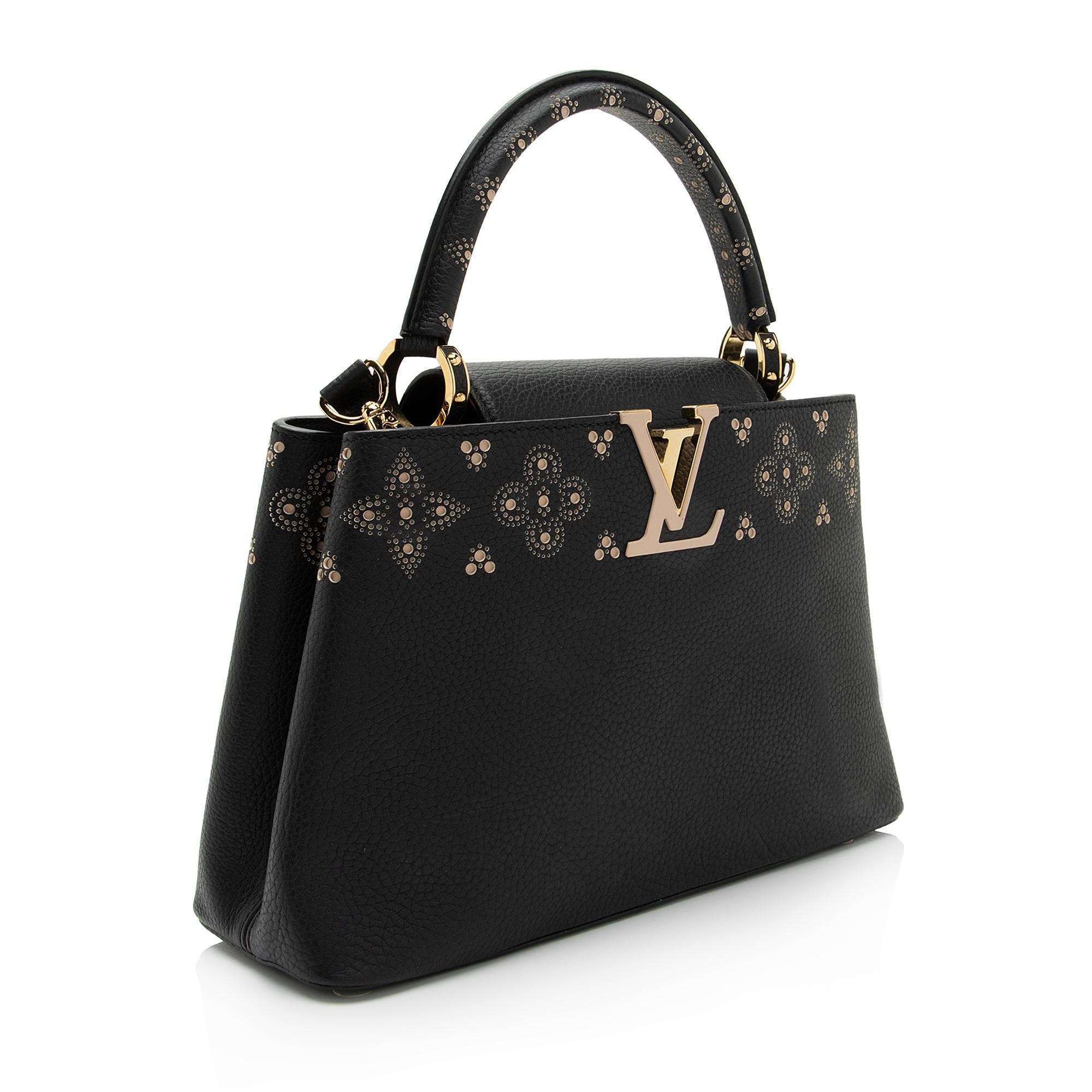 Louis Vuitton Taurillon Leather Sweet Brogues Capucines PM Bag (SHF-muGn5Y)