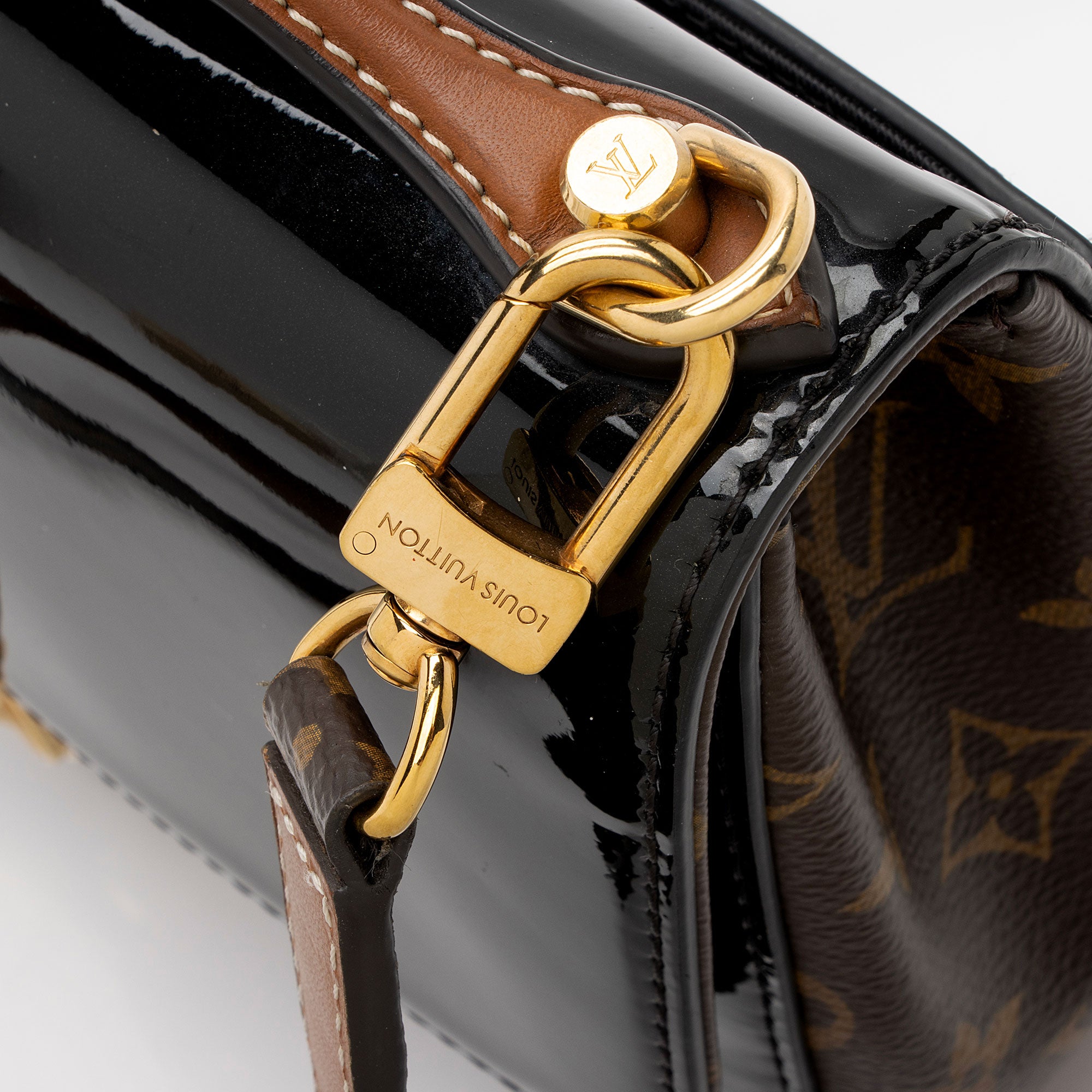 Louis Vuitton Vernis Monogram Canvas Cherrywood BB Shoulder Bag