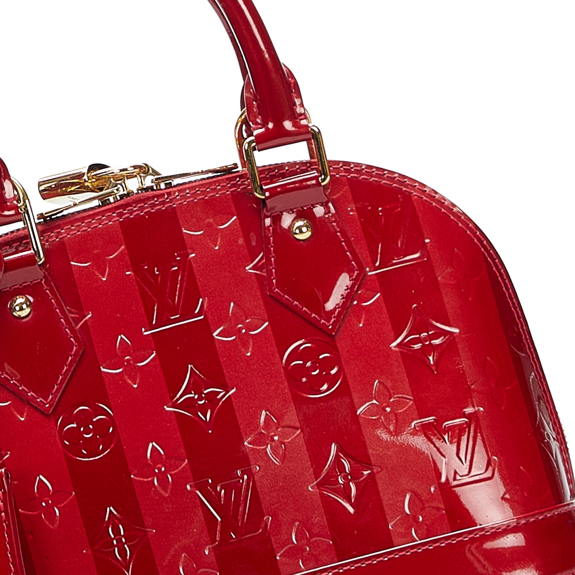 Louis Vuitton Vernis Rayures Alma BB (SHG-0Gjotx)