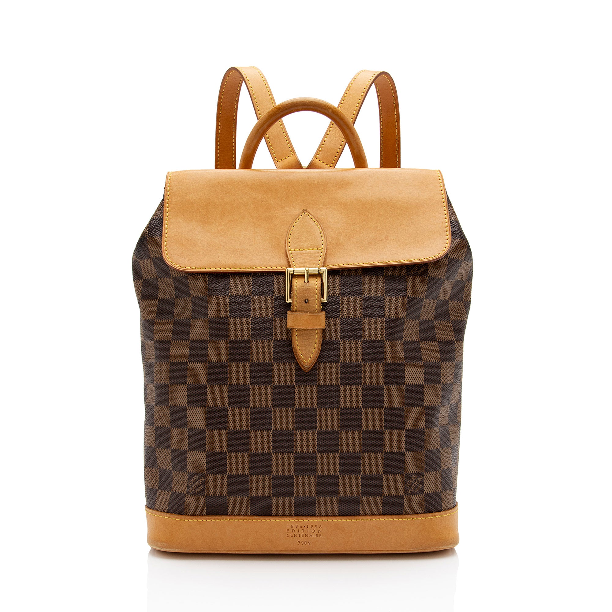 louis vuitton backpack vintage Louis Vuitton Vintage Damier Ebene Centenaire Soho Backpack (SHF-zfjaZ