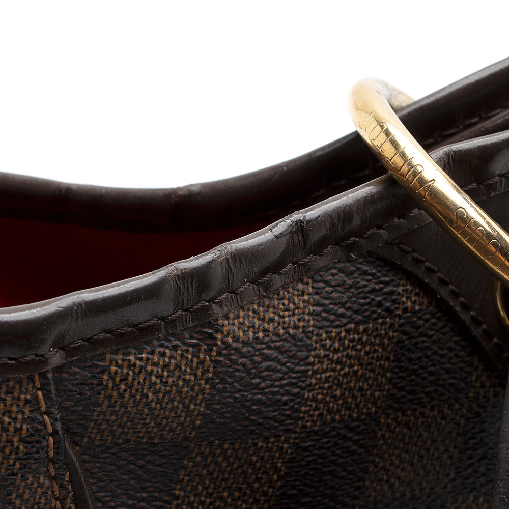 Louis Vuitton Vintage Damier Ebene Galliera PM Shoulder Bag (SHF-21147)