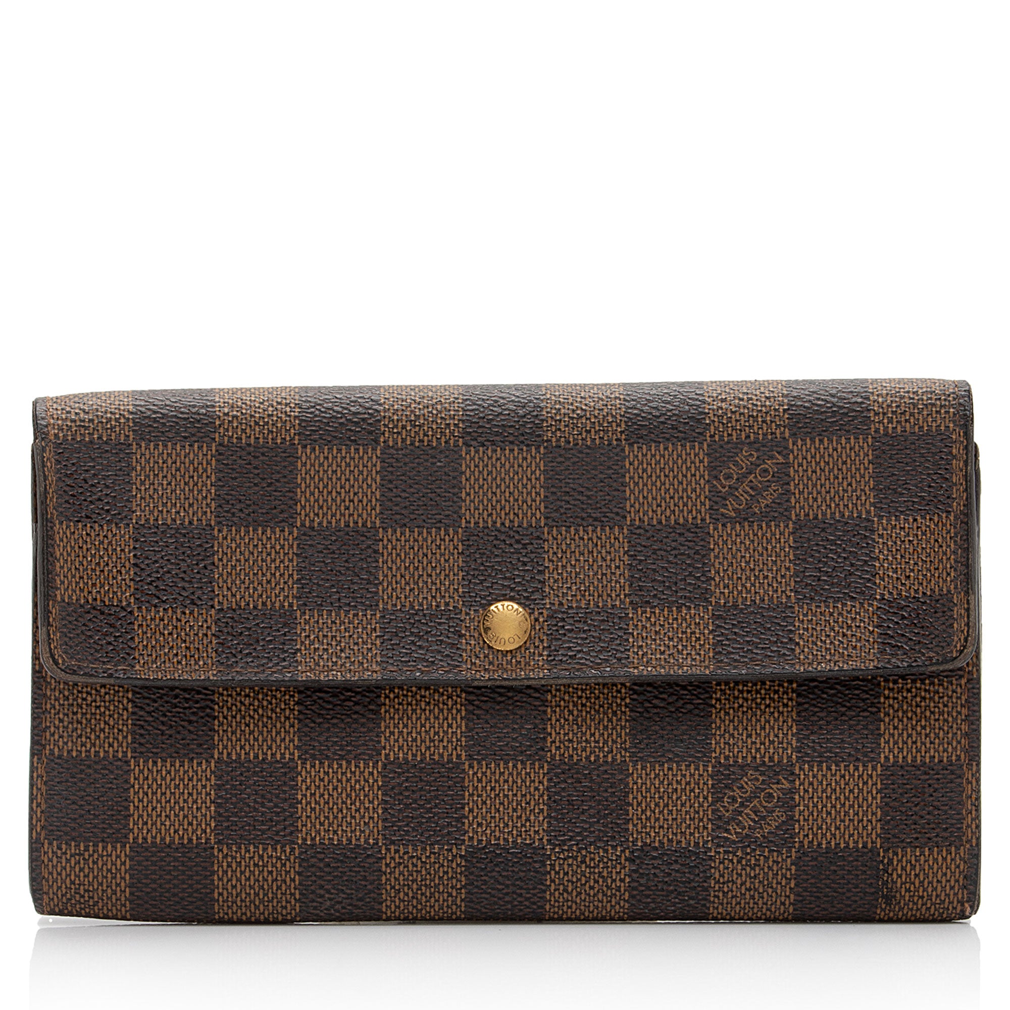 Louis Vuitton Vintage Damier Ebene Sarah Wallet (SHF-sG1xiu)
