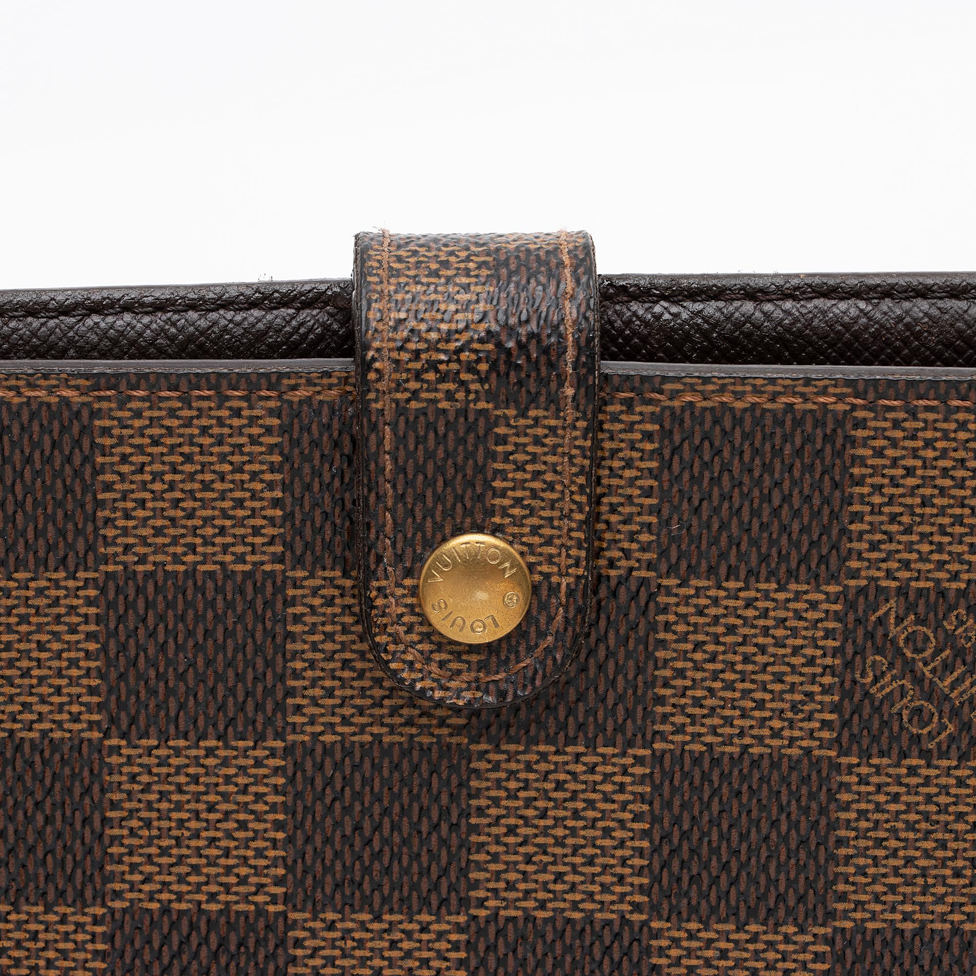 Louis Vuitton Vintage Damier Ebene Small Ring Agenda Cover (SHF-23586)