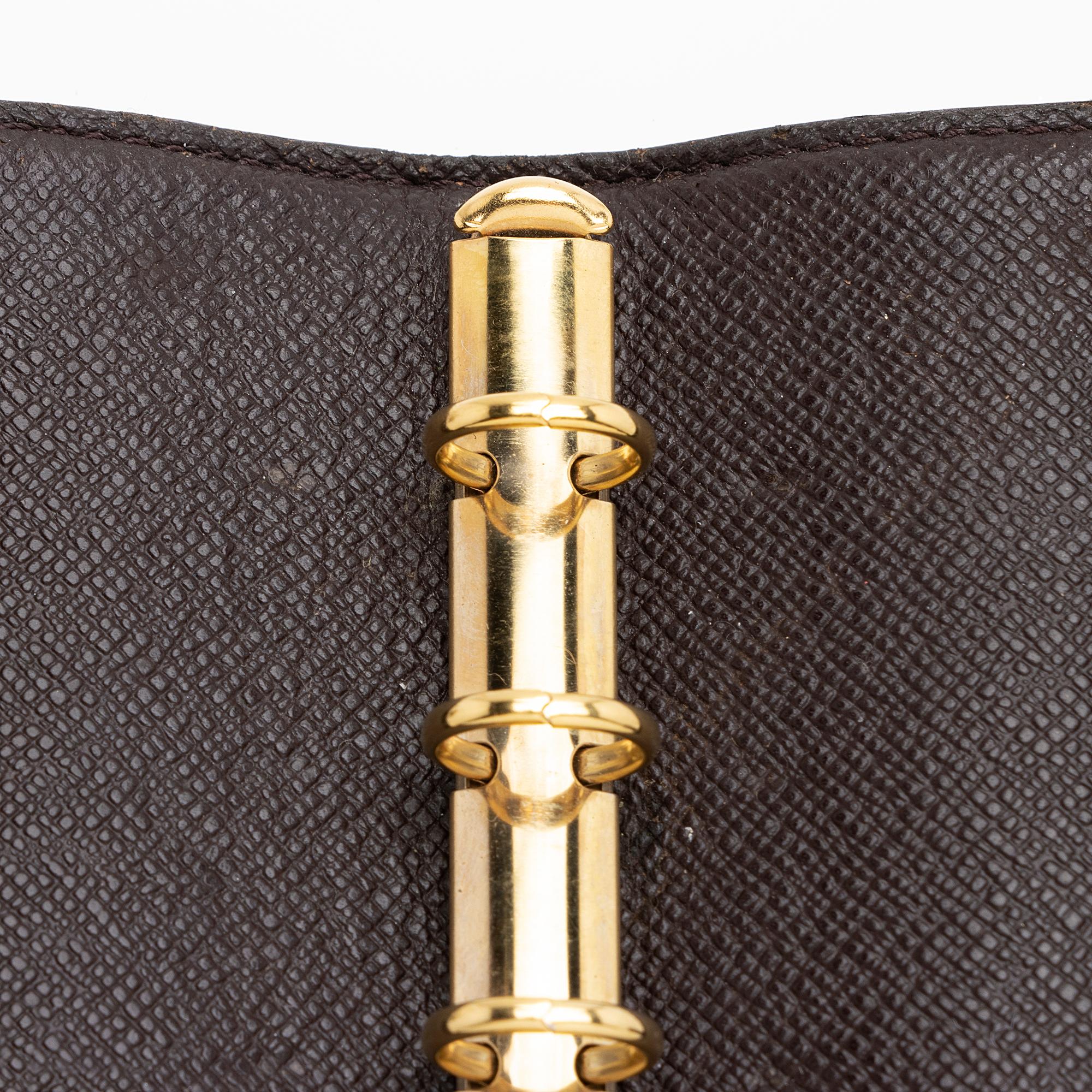 Louis Vuitton Vintage Damier Ebene Small Ring Agenda Cover (SHF-23586)