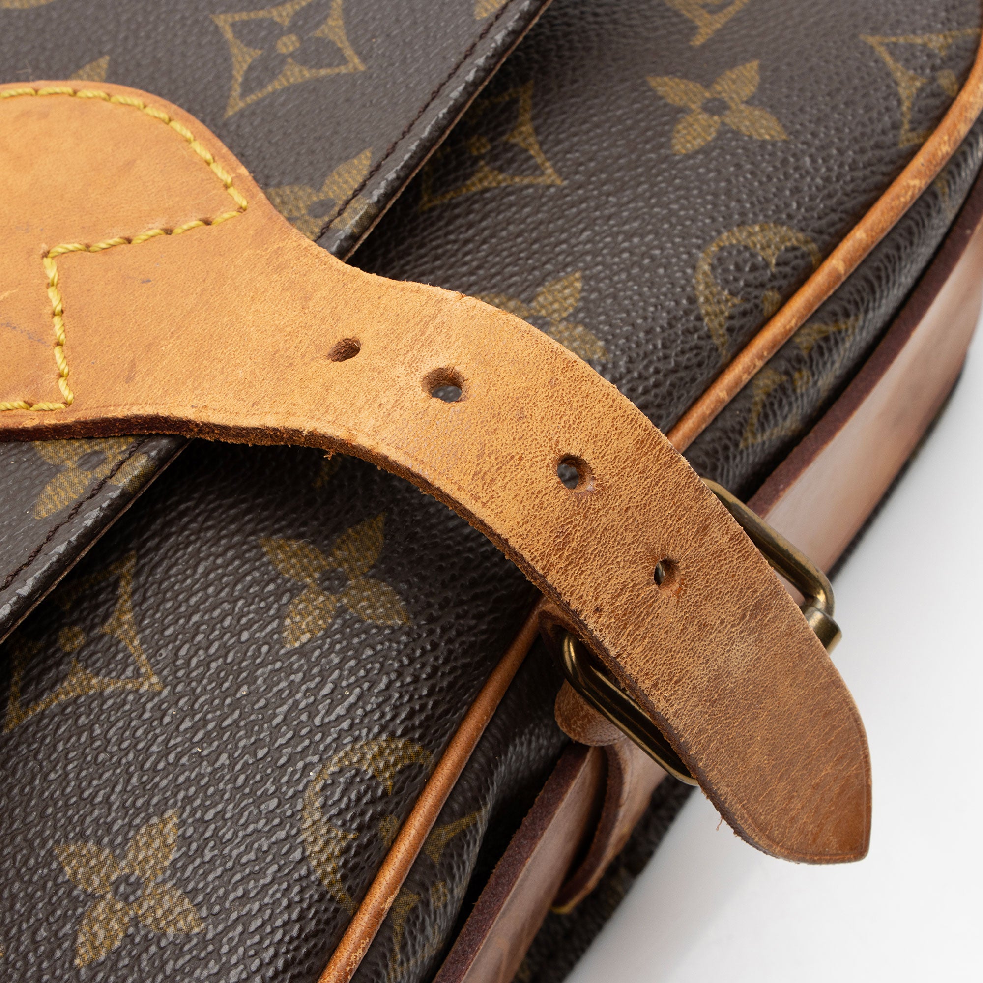 Louis Vuitton Vintage Monogram Canvas Cartouchiere MM Shoulder Bag