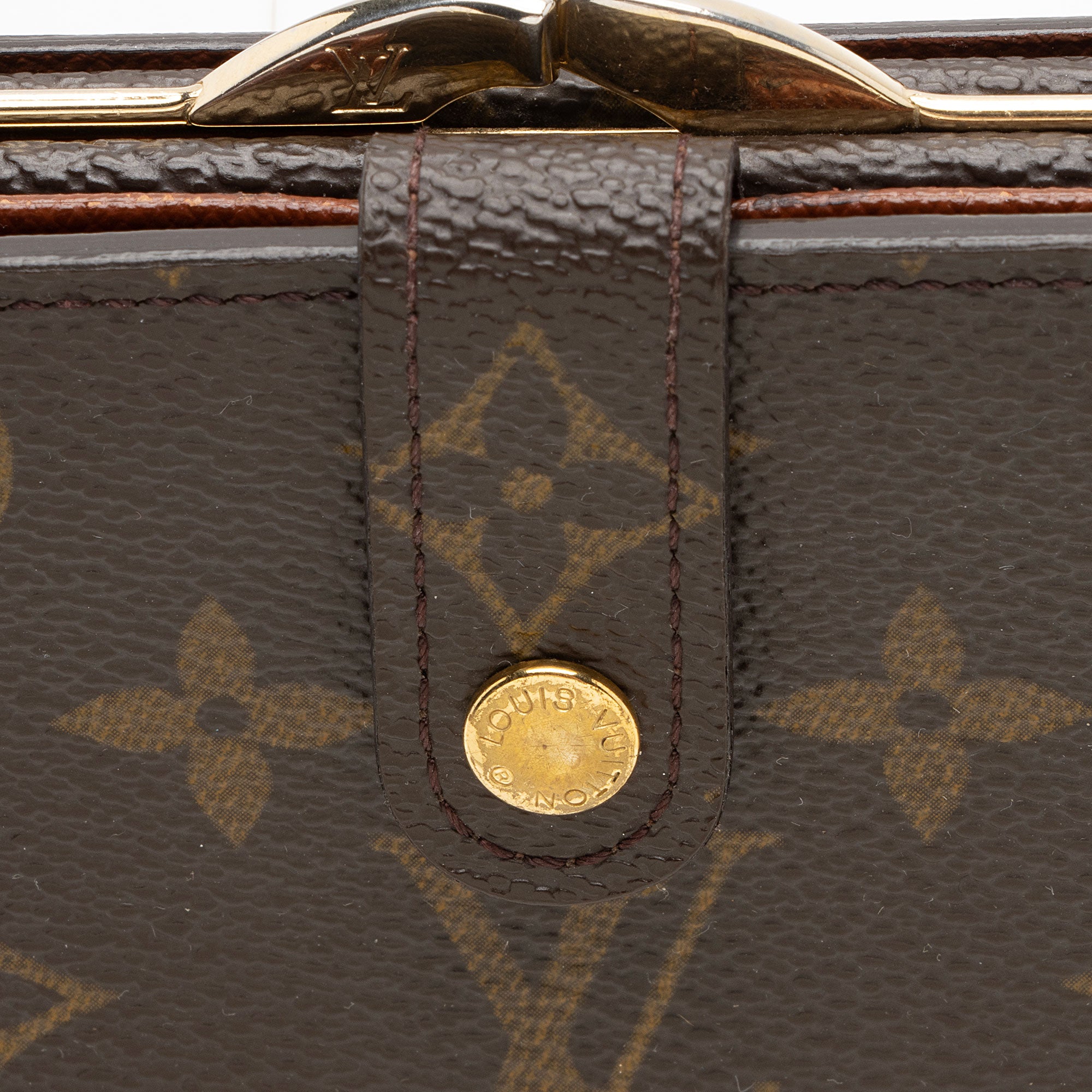 Louis Vuitton Vintage Monogram Canvas French Purse Wallet (SHF-k4pHWw)
