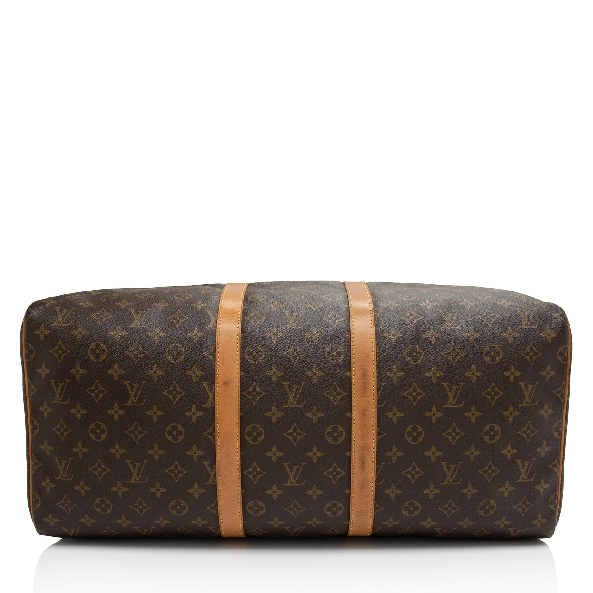 Louis Vuitton Vintage Monogram Canvas Keepall 55 Duffle Bag (SHF-7T21wA)