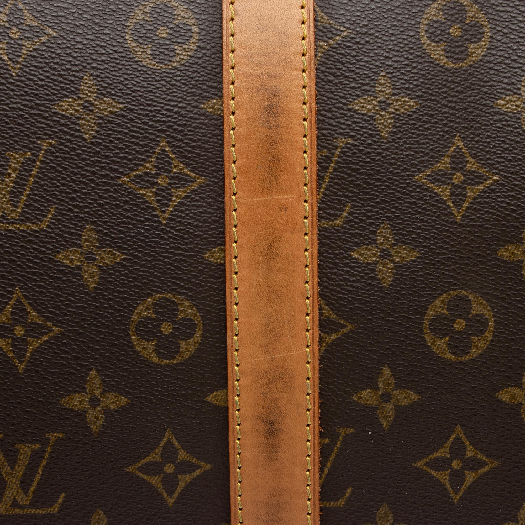 Louis Vuitton Vintage Monogram Canvas Keepall 55 Duffle Bag (SHF-7T21wA)