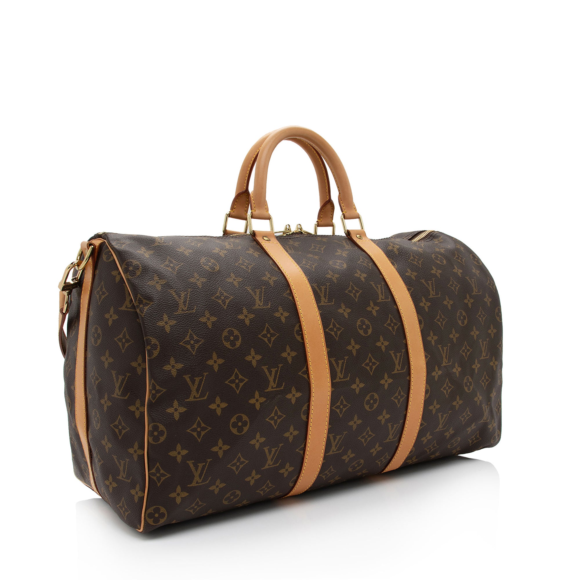 Louis Vuitton Vintage Monogram Canvas Keepall Bandouliere 50 Duffle Bag (SHF-geZCJA)