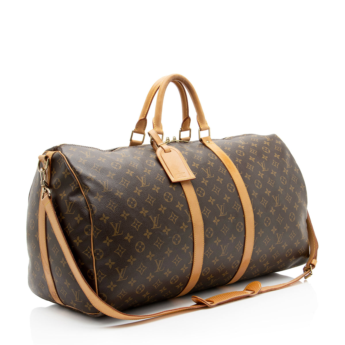 Louis Vuitton Vintage Monogram Canvas Keepall Bandouliere 55 Duffle