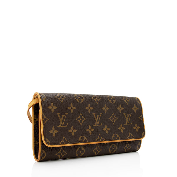 Authentic LOUIS VUITTON Pochette Twin PM Shoulder Bag Monogram M51852