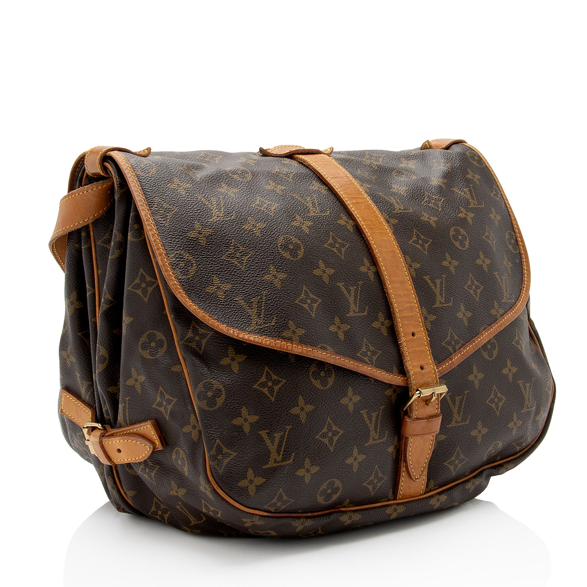 Louis Vuitton Vintage Monogram Canvas Saumur 35 Messenger Bag (SHF-Tk3PjK)