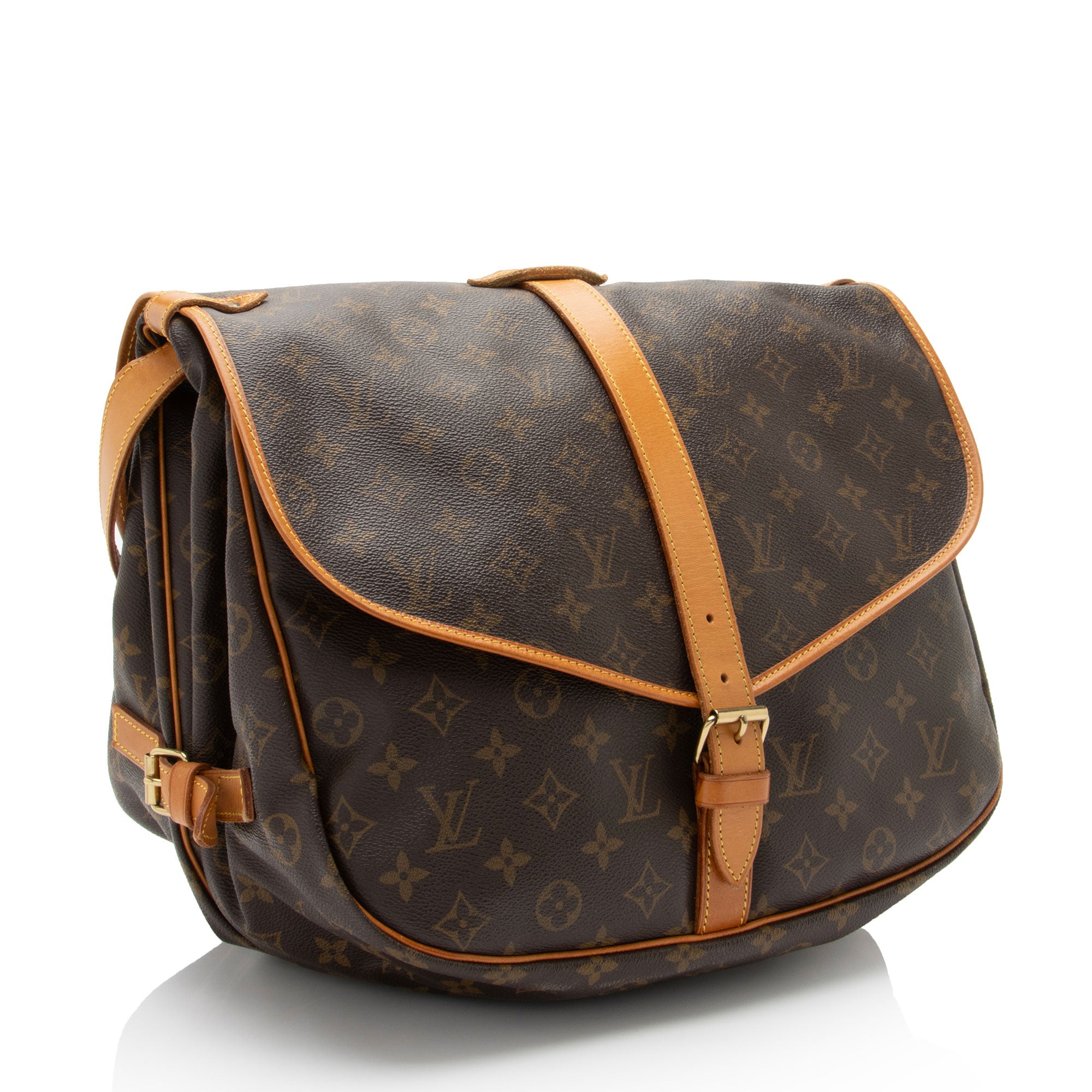 Louis Vuitton Vintage Monogram Canvas Saumur 35 Messenger Bag (SHF-Zvqdiw)