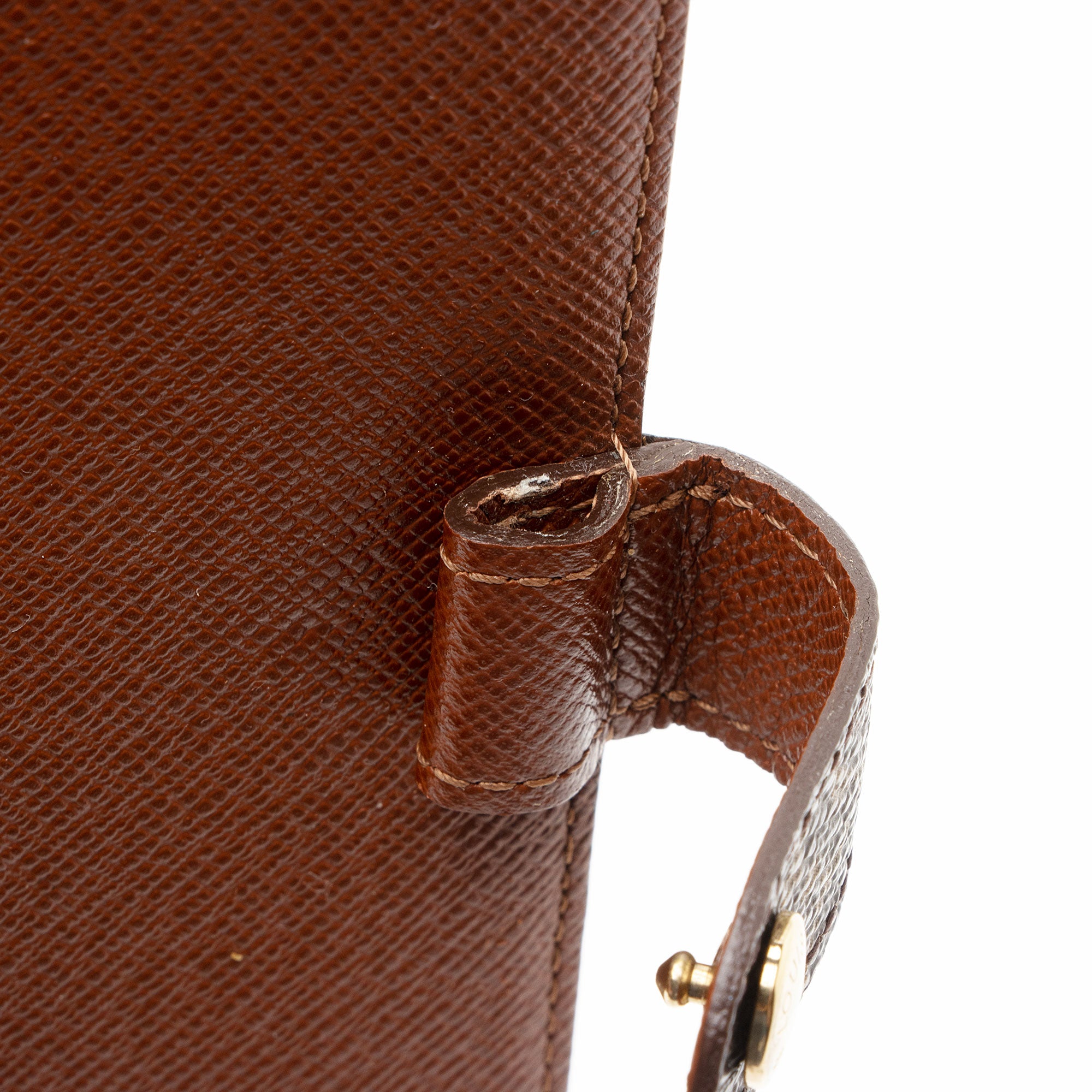 Louis Vuitton Vintage Monogram Canvas Small Ring Agenda Cover (SHF-t7bly3)