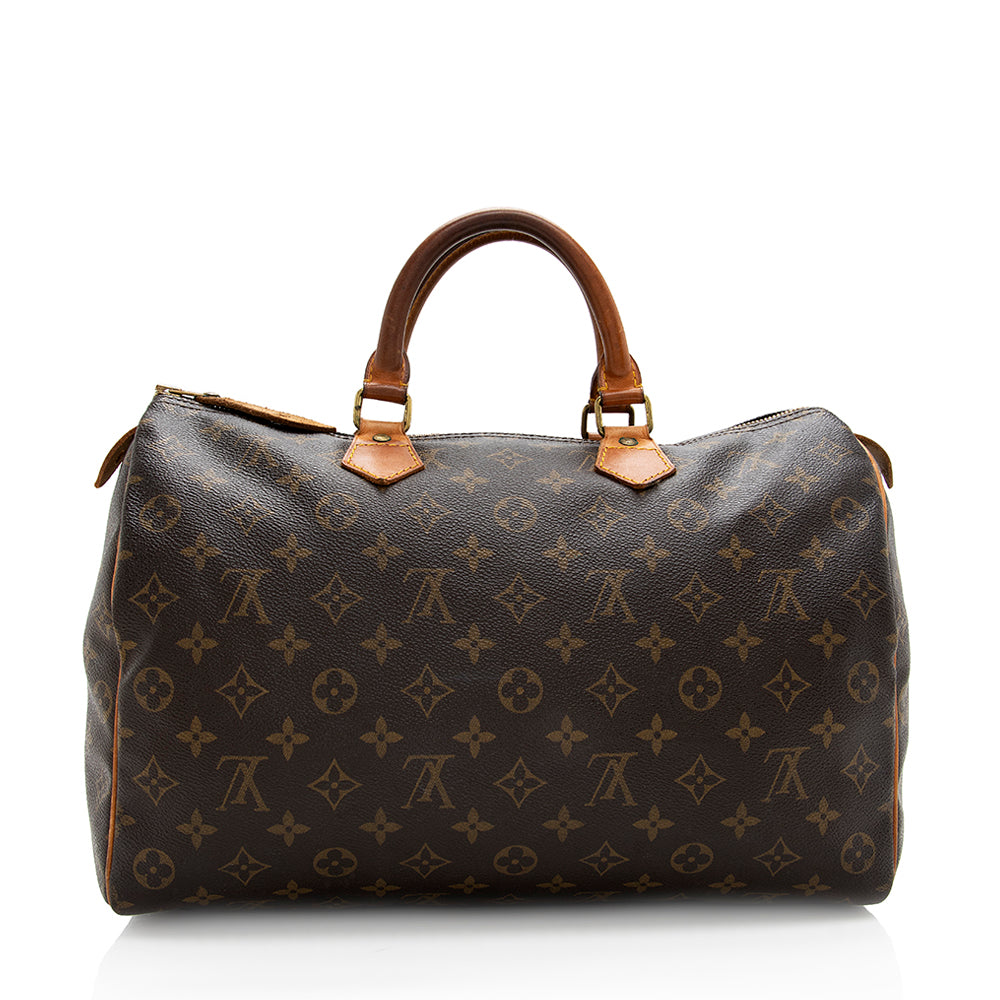 Louis Vuitton Vintage Monogram Canvas Speedy 35 Satchel - FINAL SALE (SHF-19637)