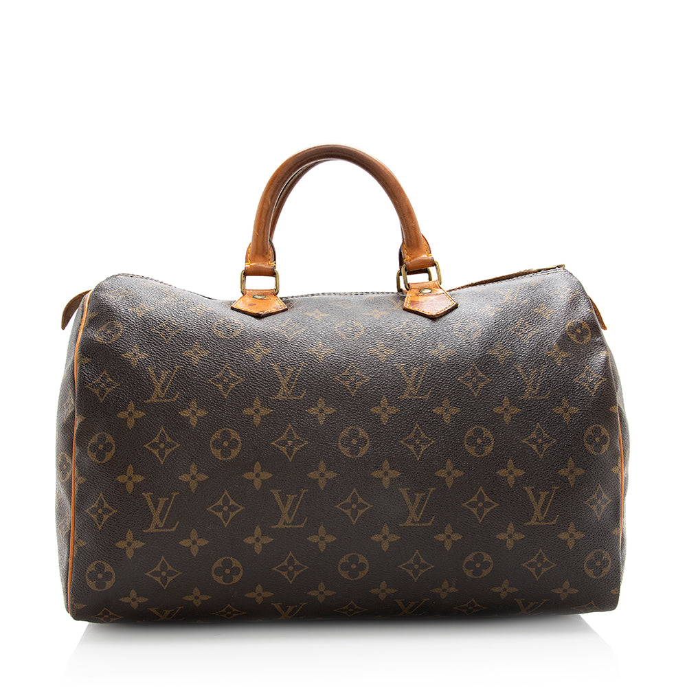 Louis Vuitton Vintage Monogram Canvas Speedy 35 Satchel - FINAL SALE (SHF-19637)