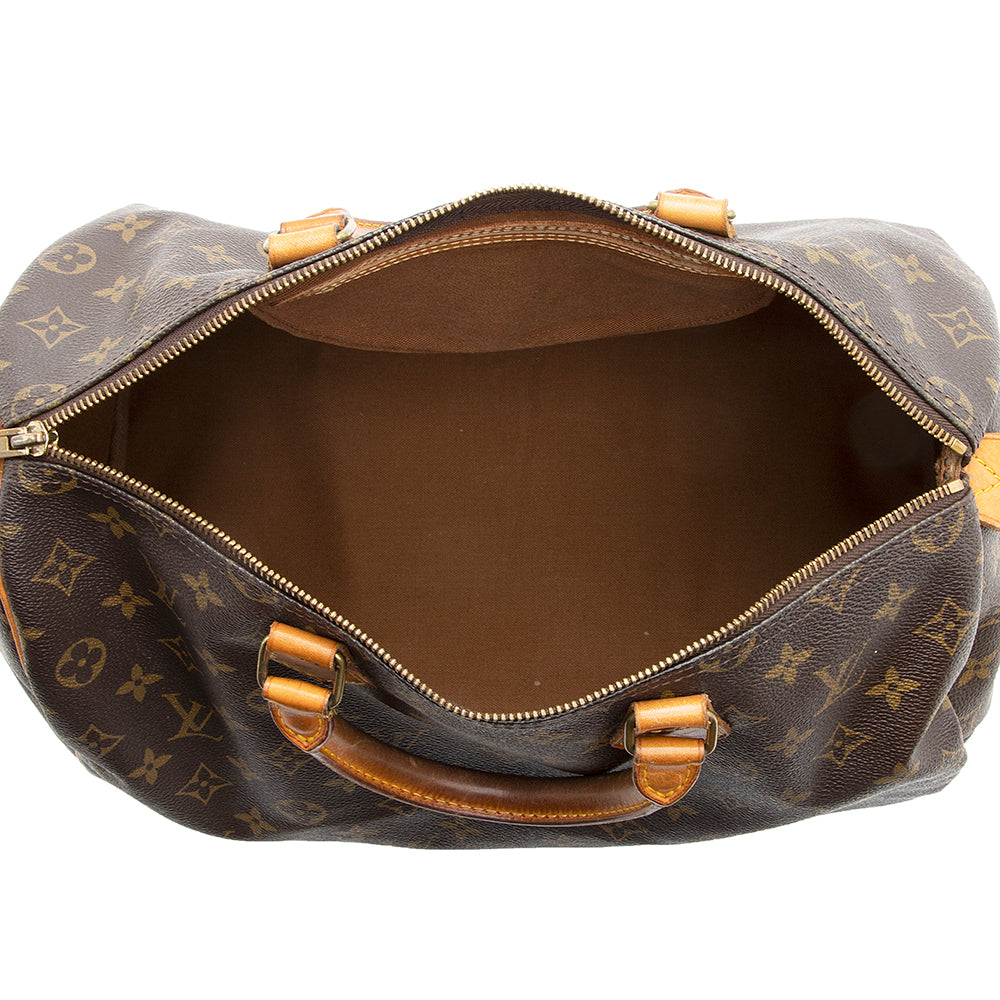 Louis Vuitton Vintage Monogram Canvas Speedy 35 Satchel - FINAL SALE (SHF-19637)