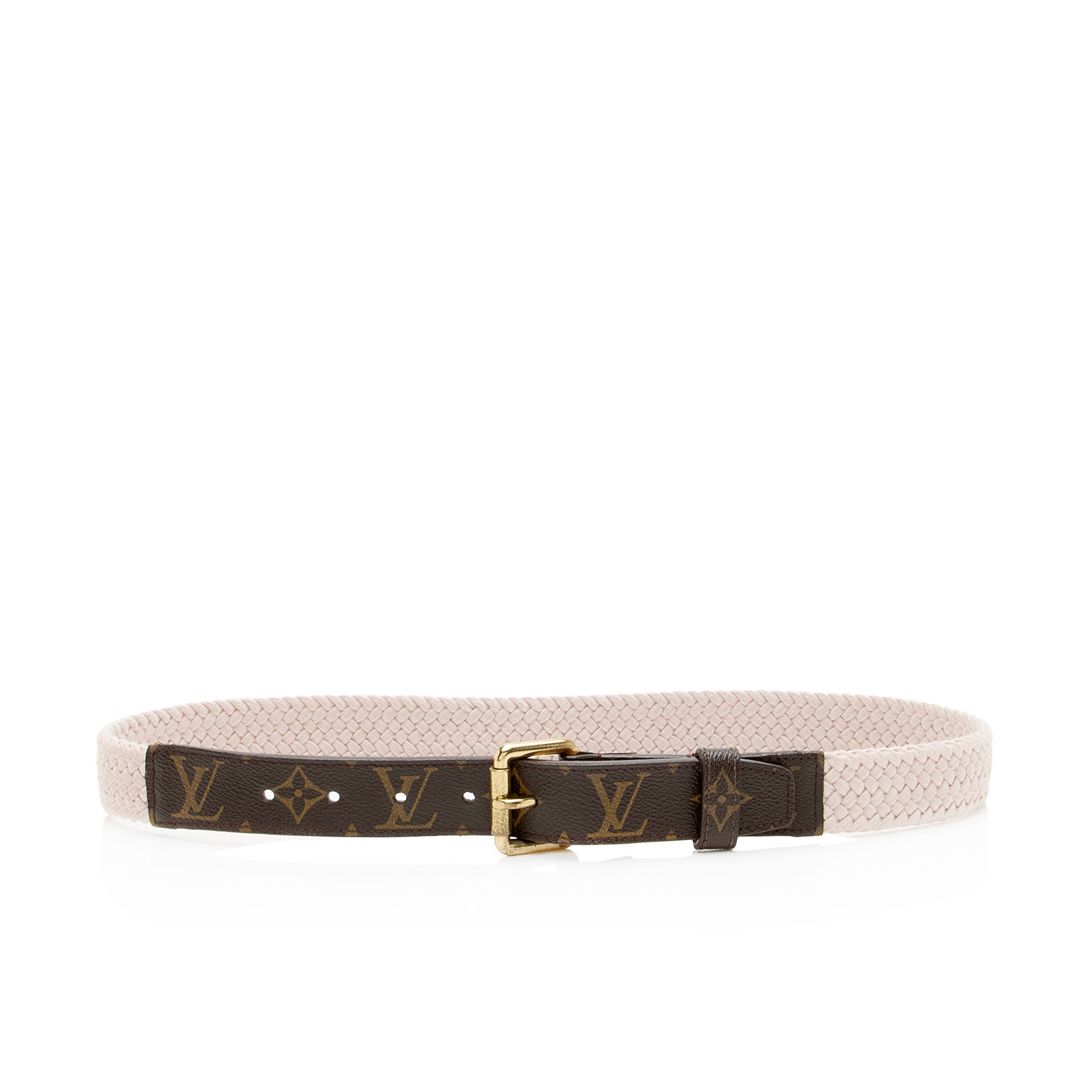 Louis Vuitton Vintage Monogram Canvas Woven Belt - Size 32 / 80