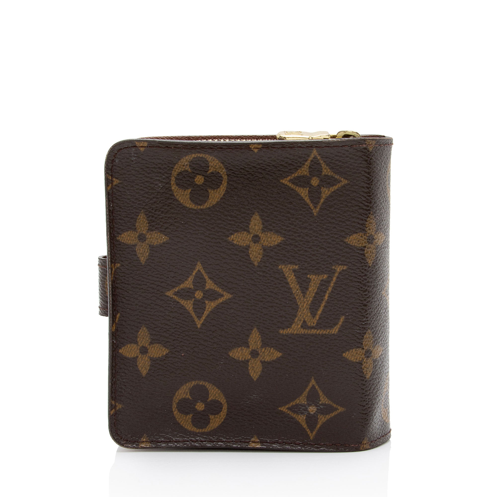 Louis Vuitton Vintage Monogram Canvas Zipped Compact Wallet (SHF-l3w9oX)