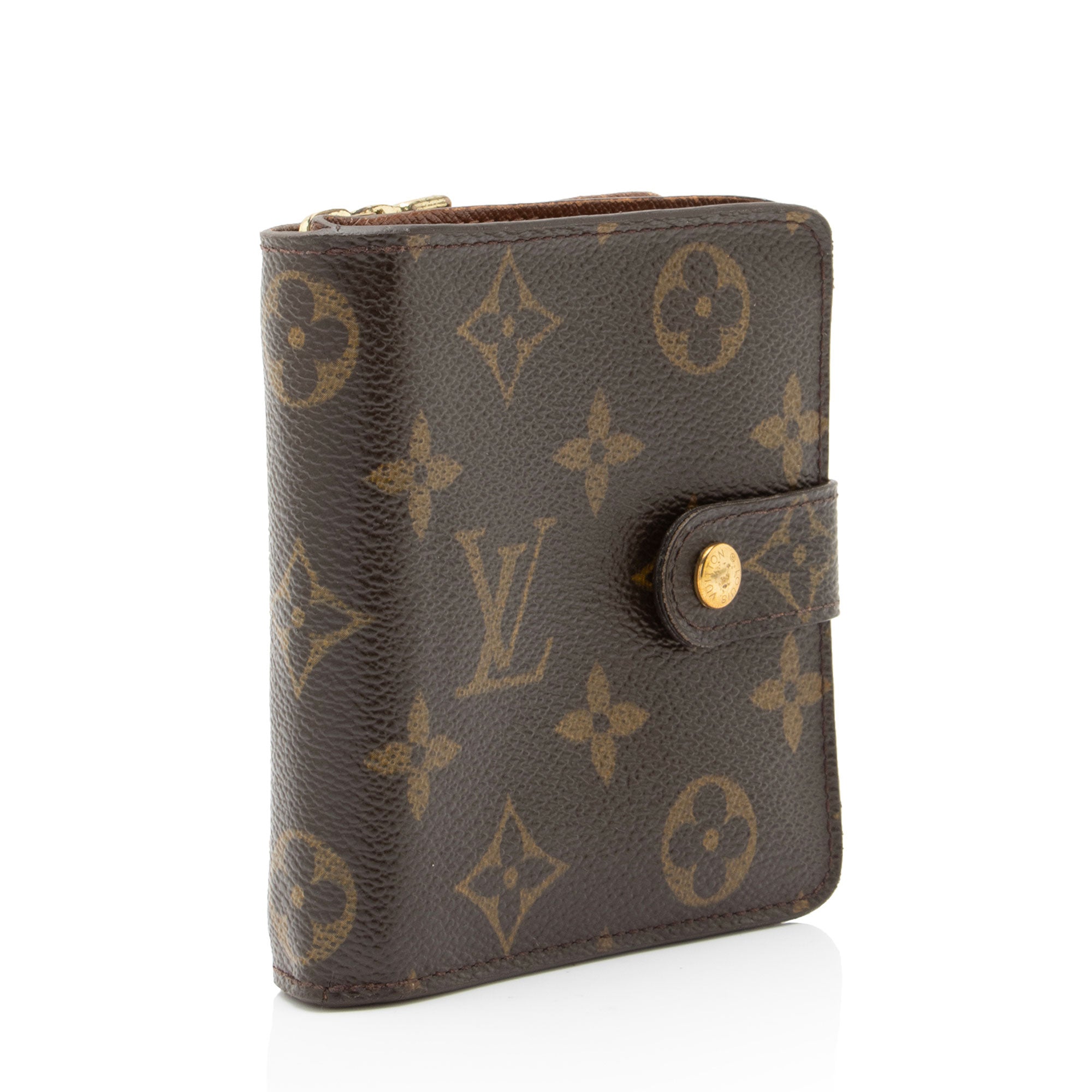 Louis Vuitton Vintage Monogram Canvas Zipped Compact Wallet