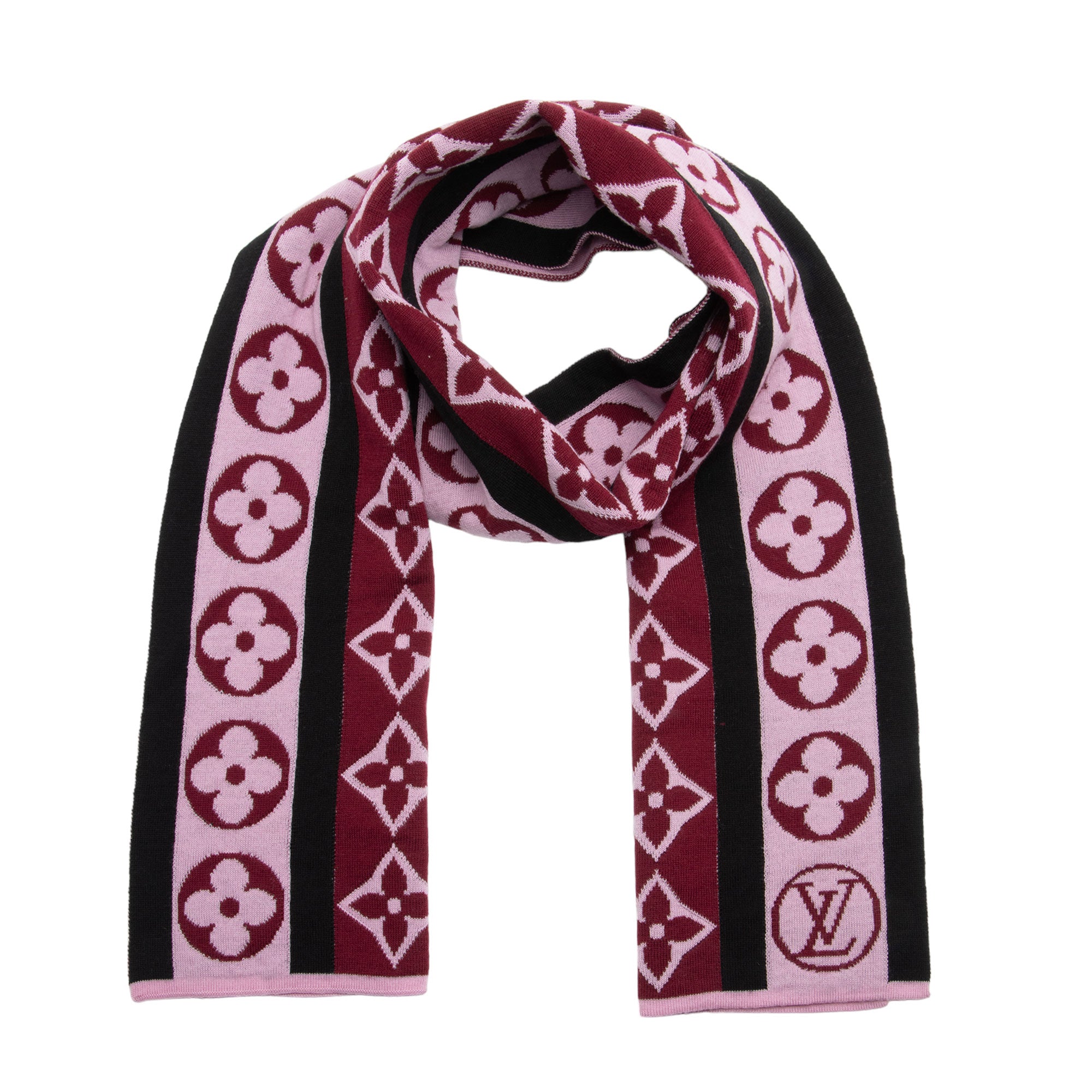 Louis Vuitton Wool Idylle Blossom Scarf (SHF-O1m4j4)