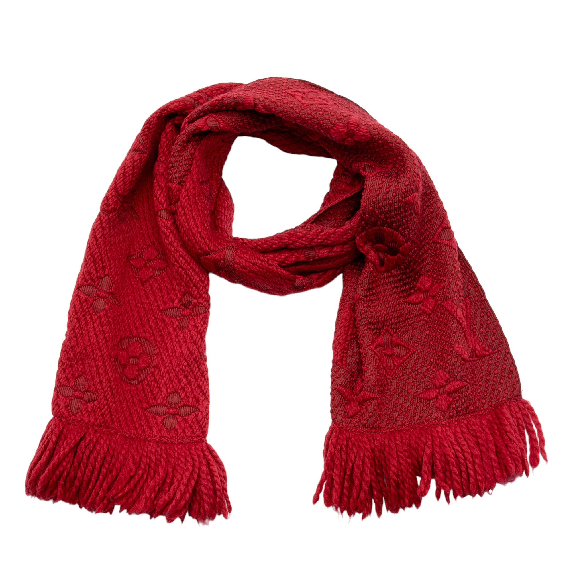 Louis Vuitton Wool Silk Logomania Scarf (SHF-r52Uob)