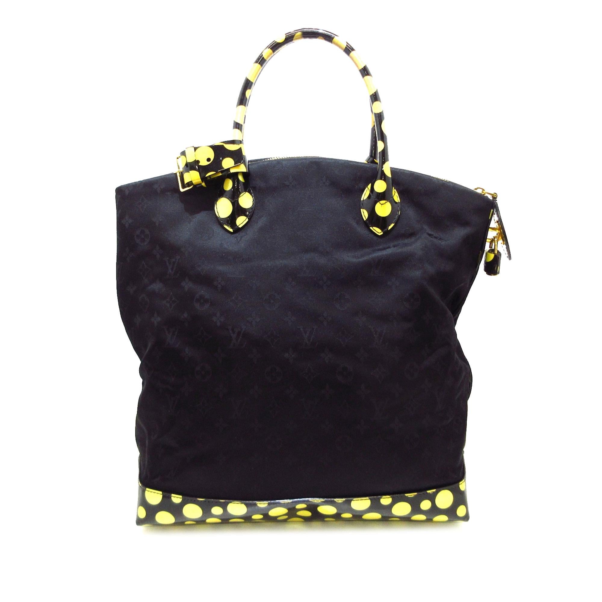 Louis Vuitton Yayoi Kusama Monogram Nylon Infinity Dots Lockit Vertical MM (SHG-AdLoYn)