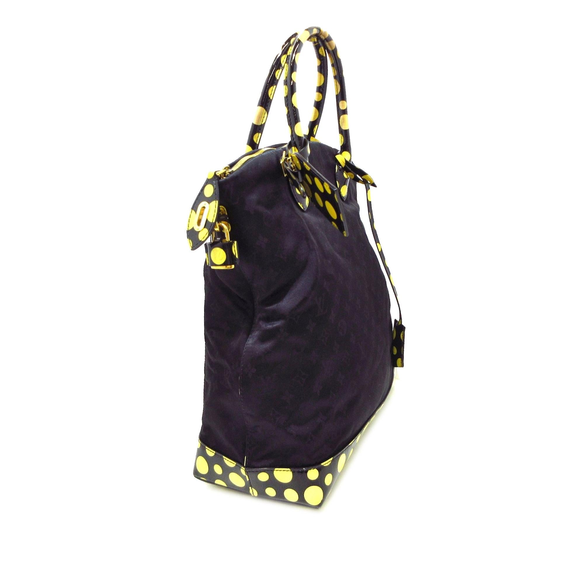 Louis Vuitton Yayoi Kusama Monogram Nylon Infinity Dots Lockit Vertical MM (SHG-AdLoYn)