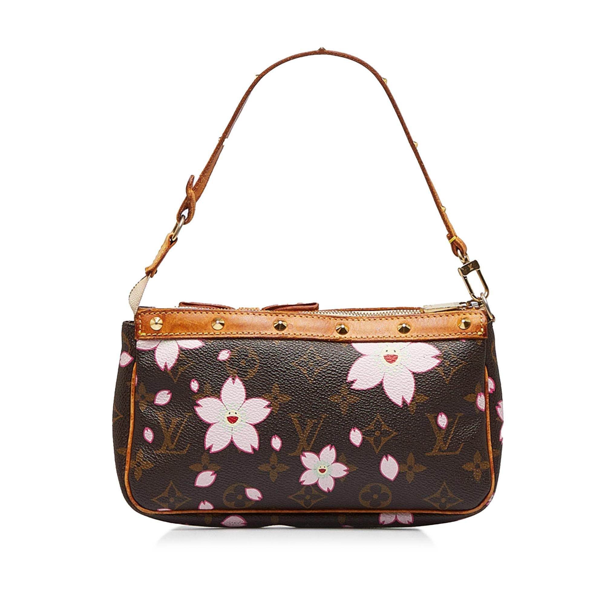 Louis Vuitton x Takashi Murakami Monogram Cherry Blossom Pochette Accessoires (SHG-RrgtNO)