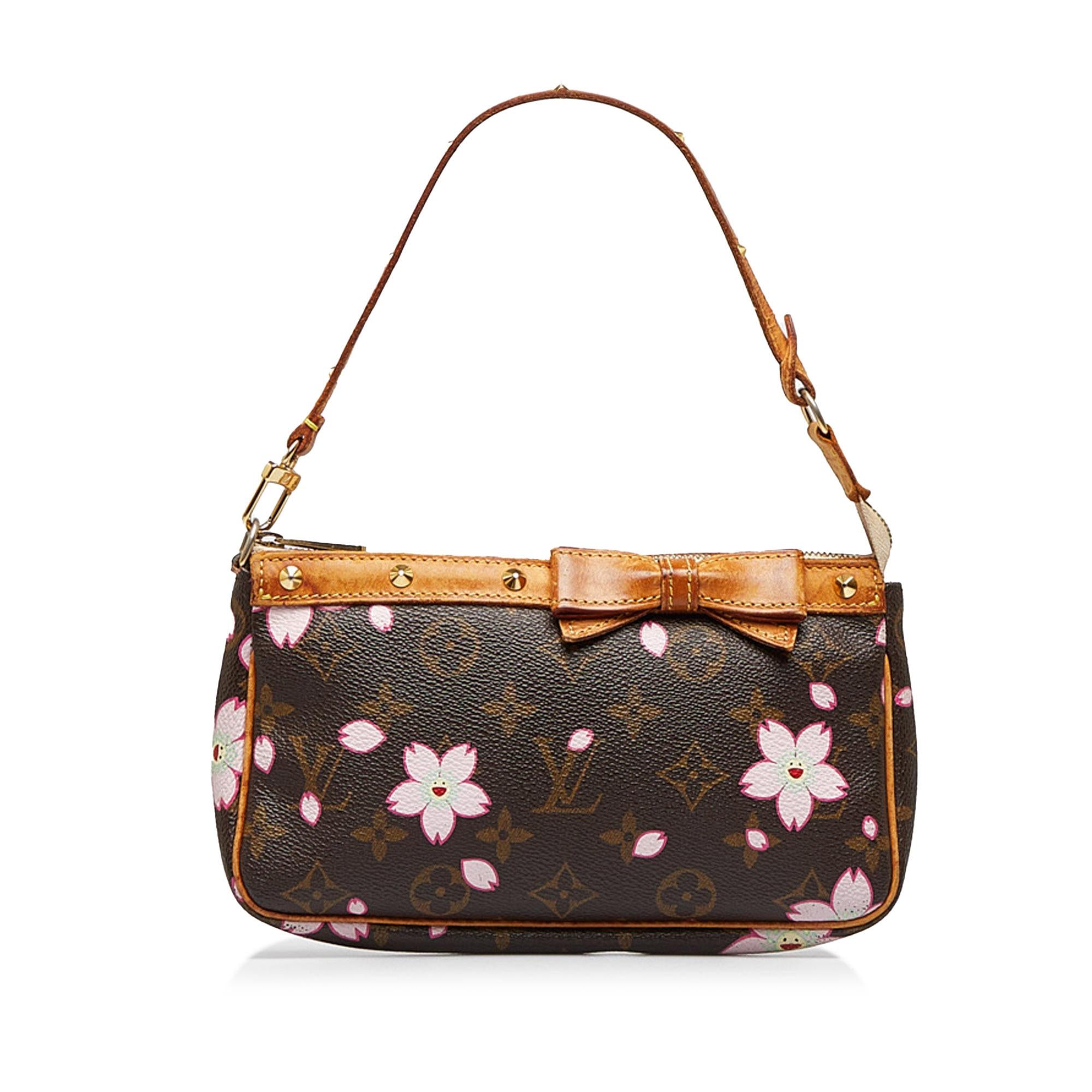 Louis Vuitton x Takashi Murakami Monogram Cherry Blossom Pochette Accessoires (SHG-RrgtNO)