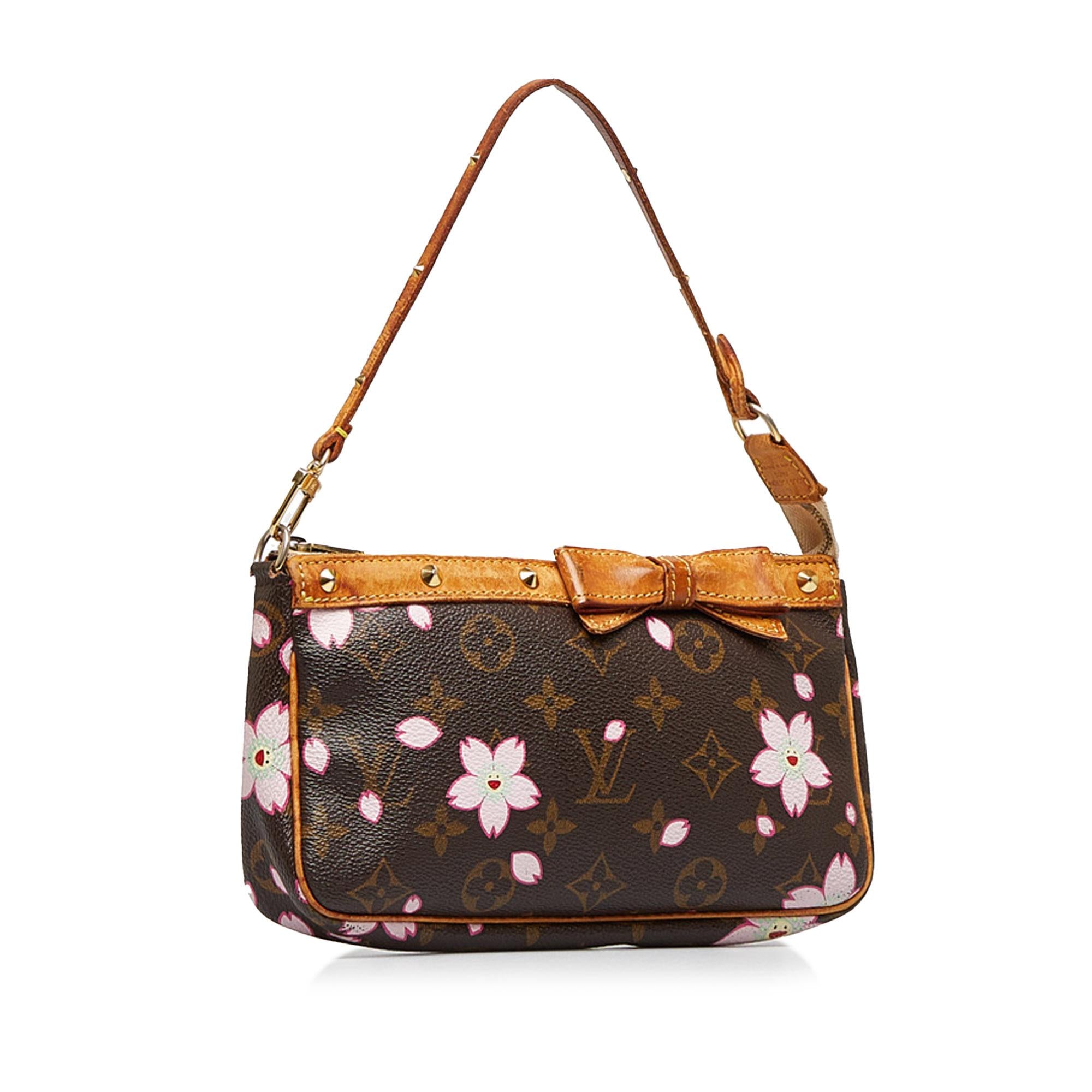 Louis Vuitton x Takashi Murakami Monogram Cherry Blossom Pochette Accessoires (SHG-RrgtNO)