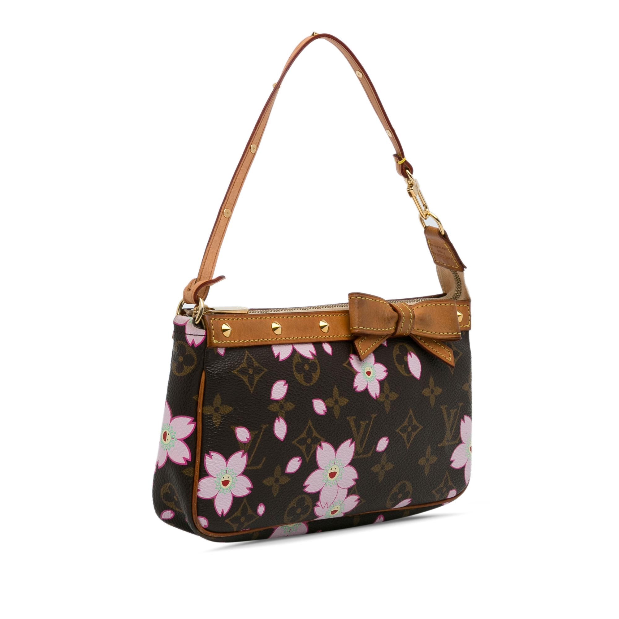Louis Vuitton x Takashi Murakami Monogram Cherry Blossom Pochette Accessoires (SHG-7sO3pP)