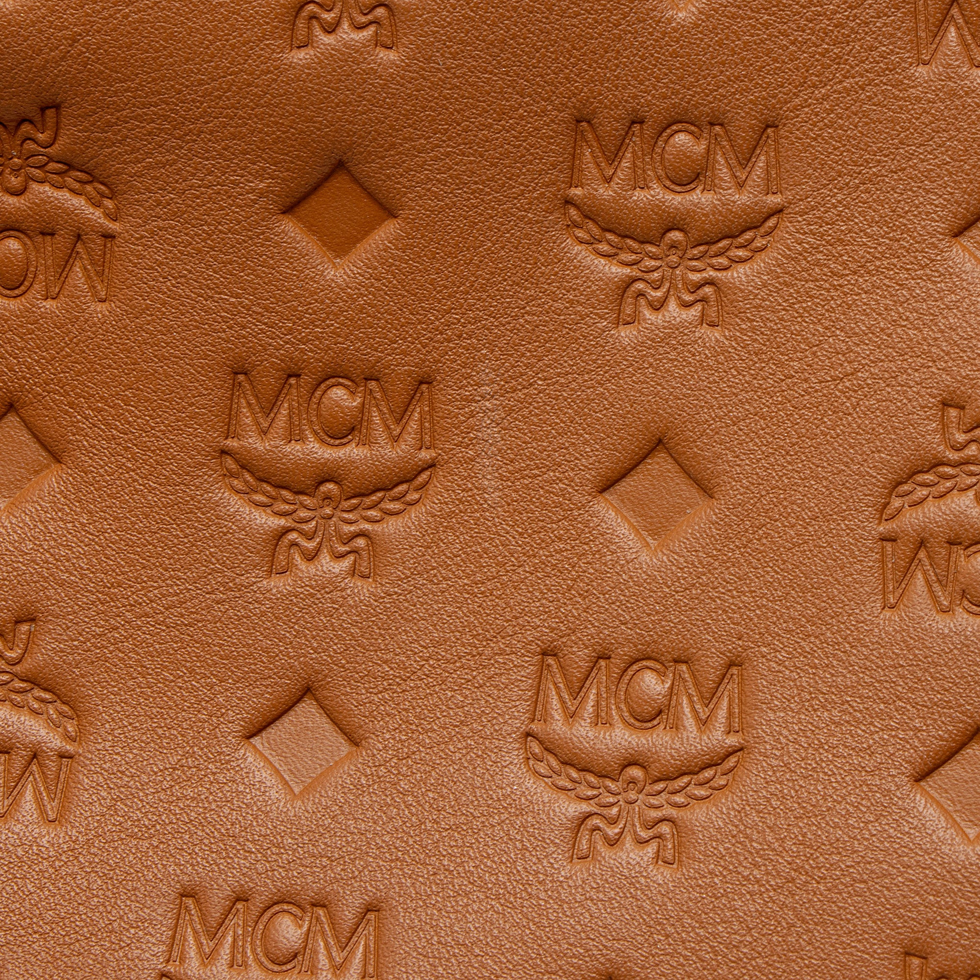 MCM Embossed Leather Aren Medium Crossbody