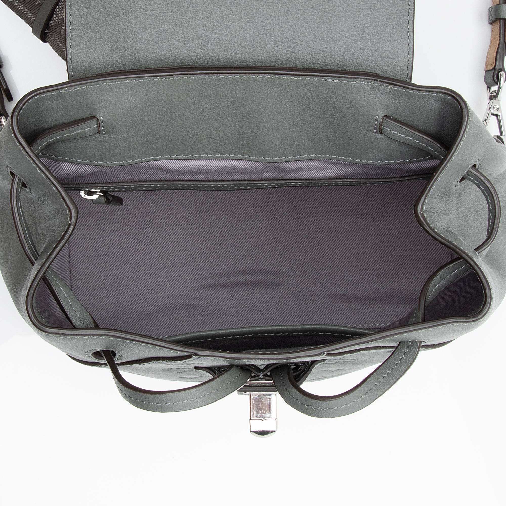 MCM Embossed Leather Essential Small Backpack (SHF-23773)
