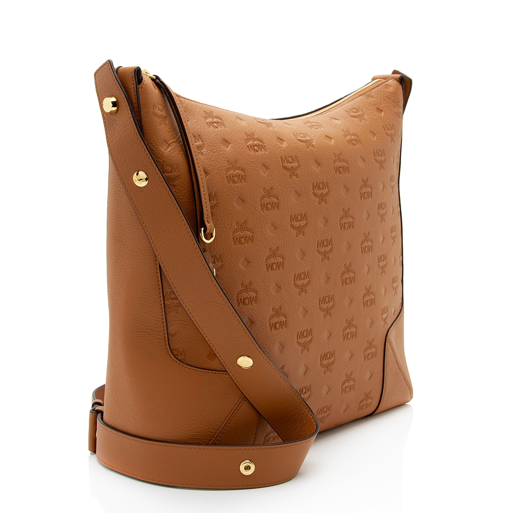 MCM Embossed Leather Klara Large Hobo (SHF-2goOod)