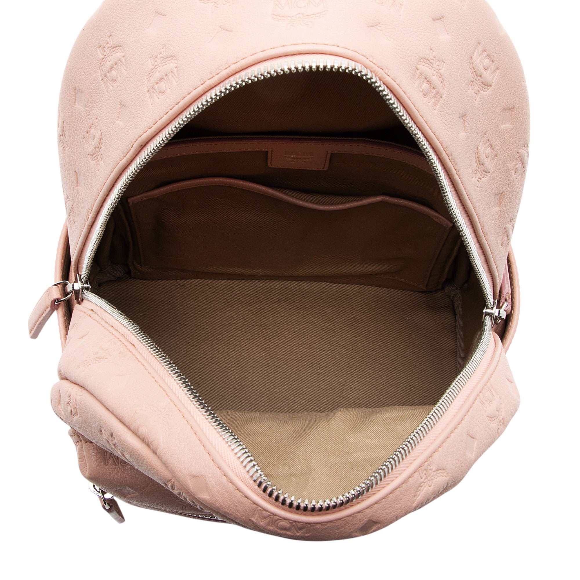 MCM Embossed Leather Small Backpack