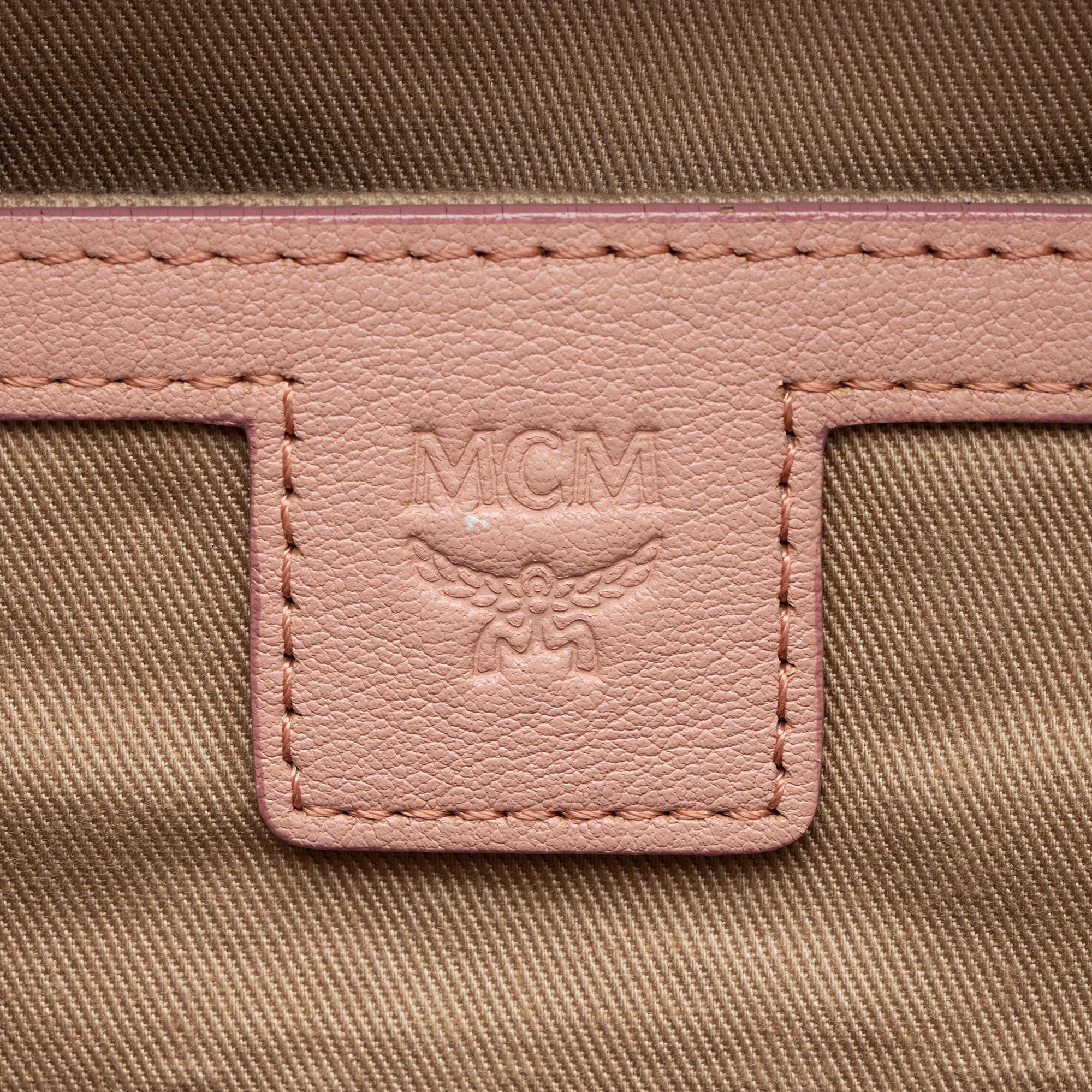 MCM Embossed Leather Small Backpack